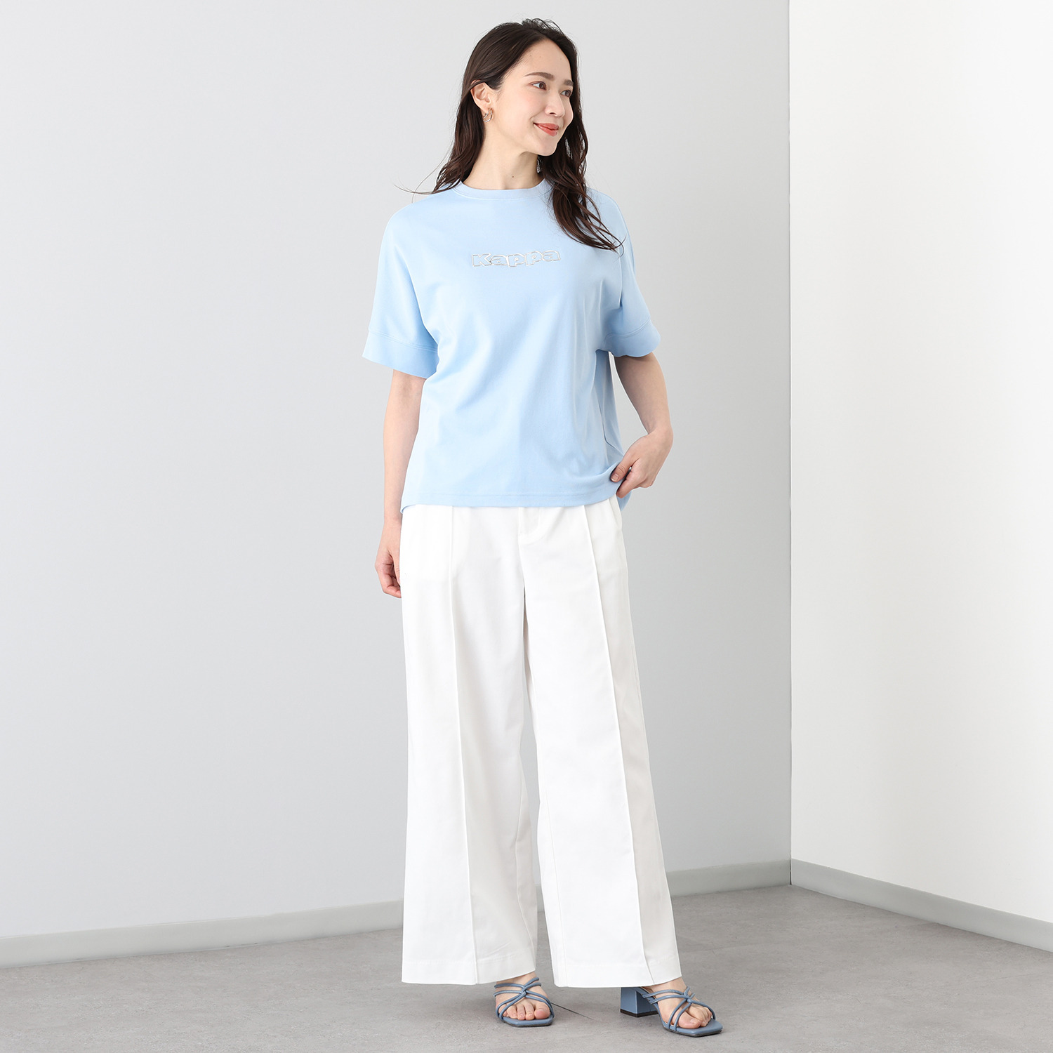 Ｋａｐｐａ 吸水速乾・ＵＶカット エアリー鹿の子 ドロップショルダー Ｔシャツ