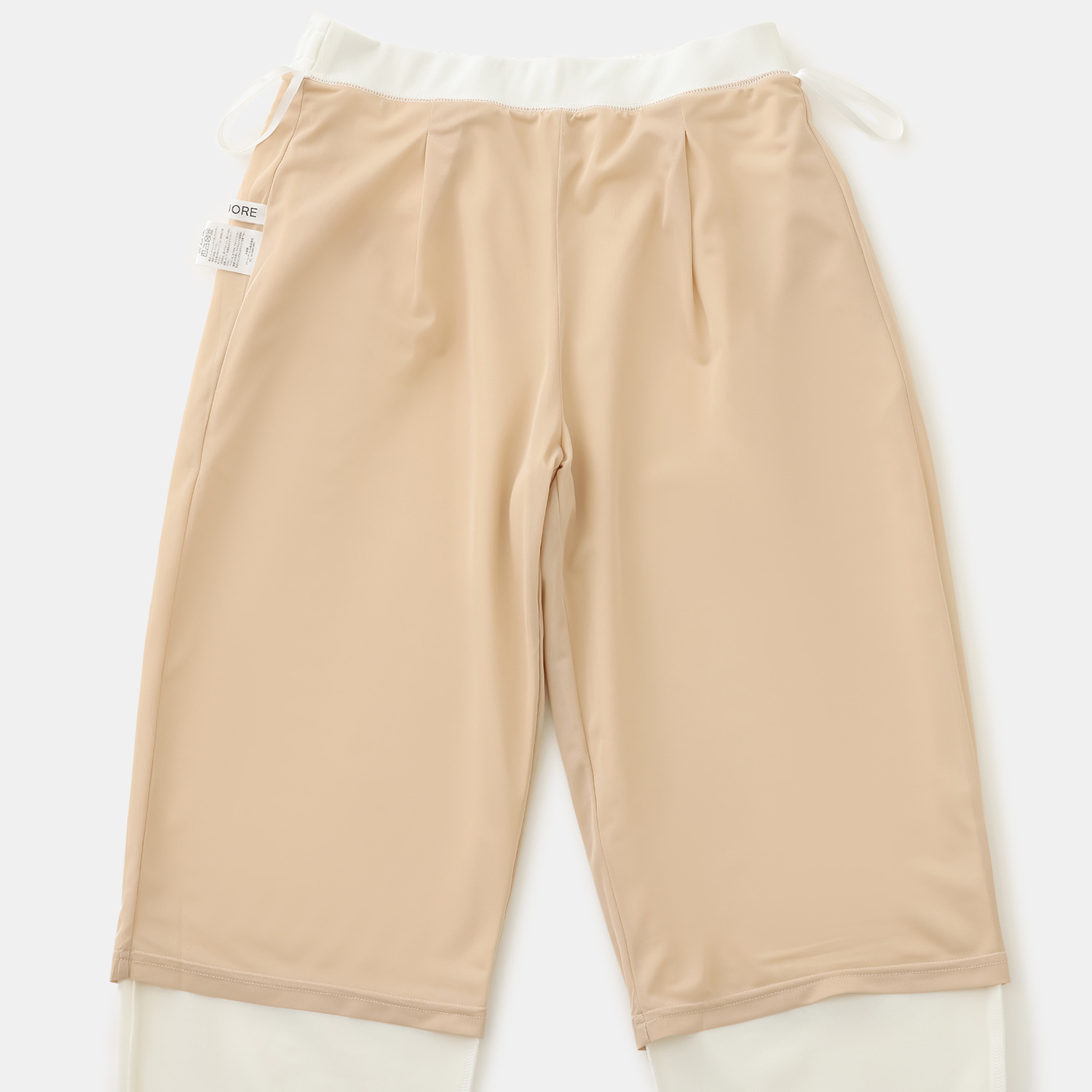 ルクオーレ カットジョーゼット コクーンシルエット パンツ