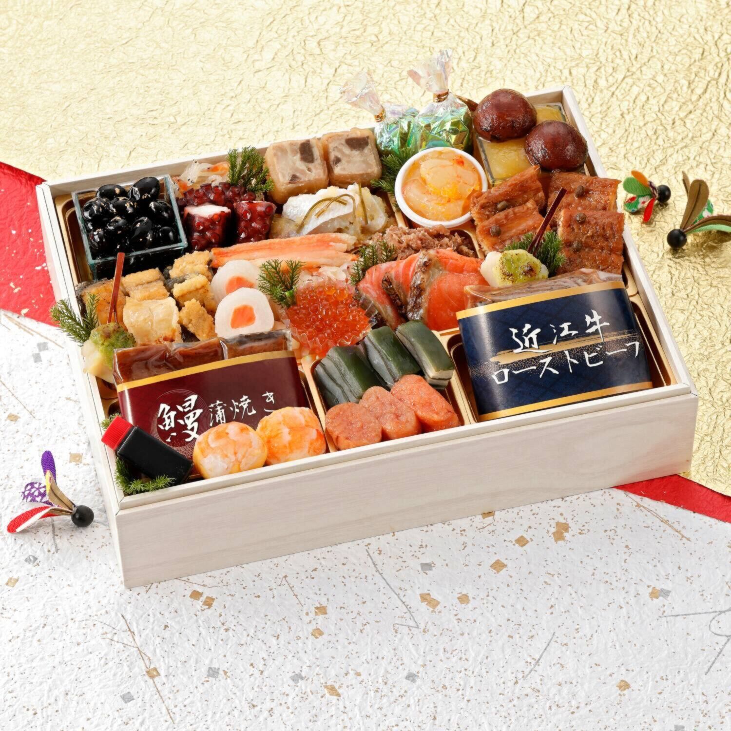 ＜年末お届け＞ 室町創業　４００年の歴史 うなぎ料亭「山重」監修の 迎春弐段重