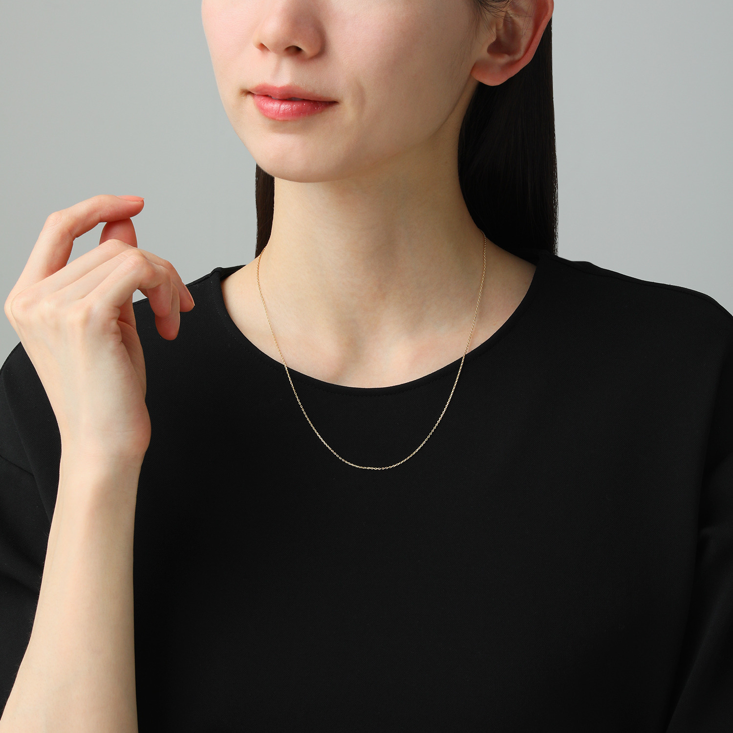 フェルーチェ １０Ｋ シャイニーケーブル チェーンネックレス