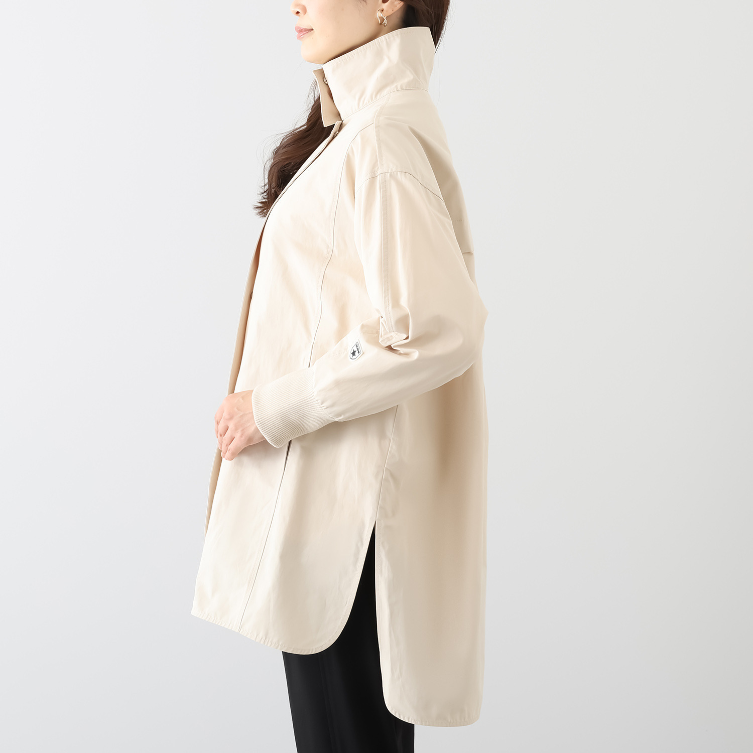 シーン テントライン 袖リブハーフコート