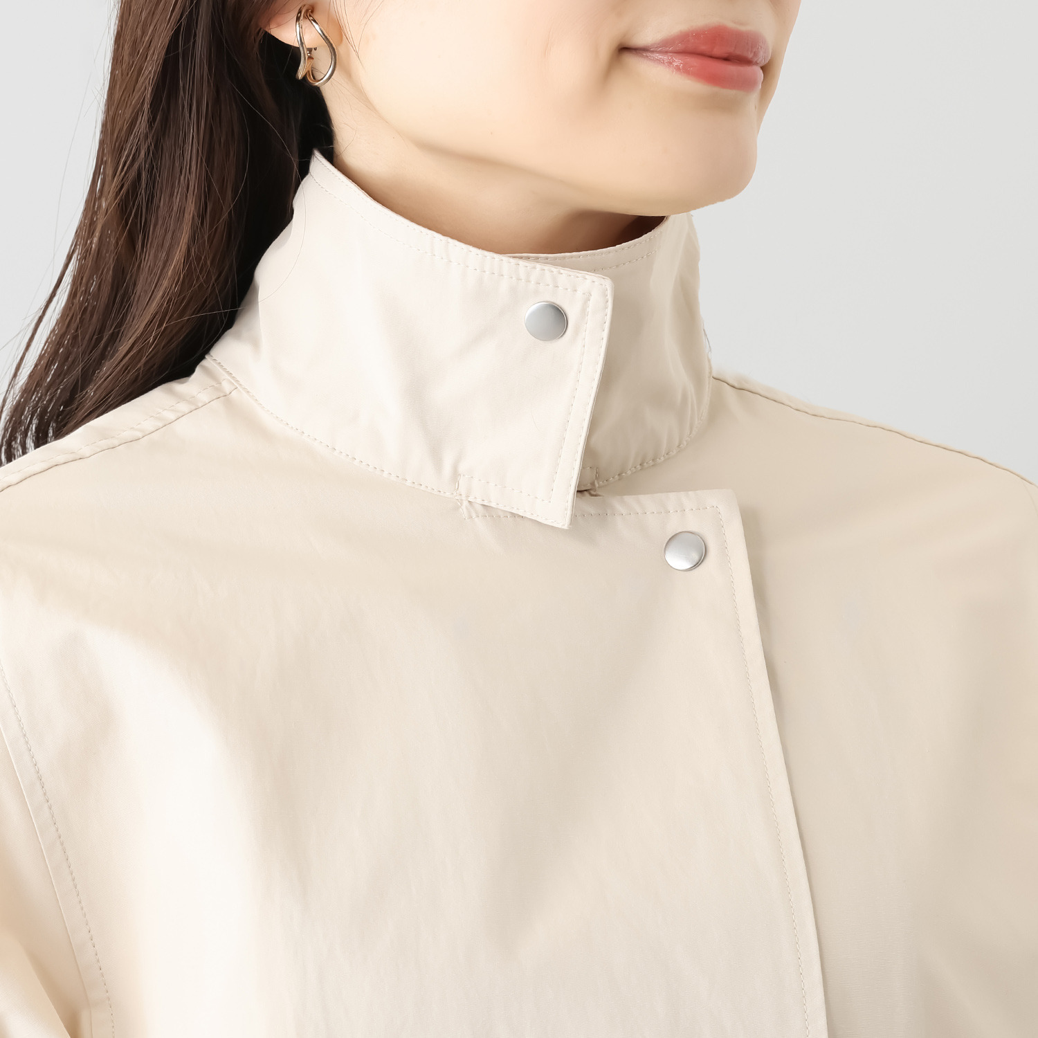 シーン テントライン 袖リブハーフコート