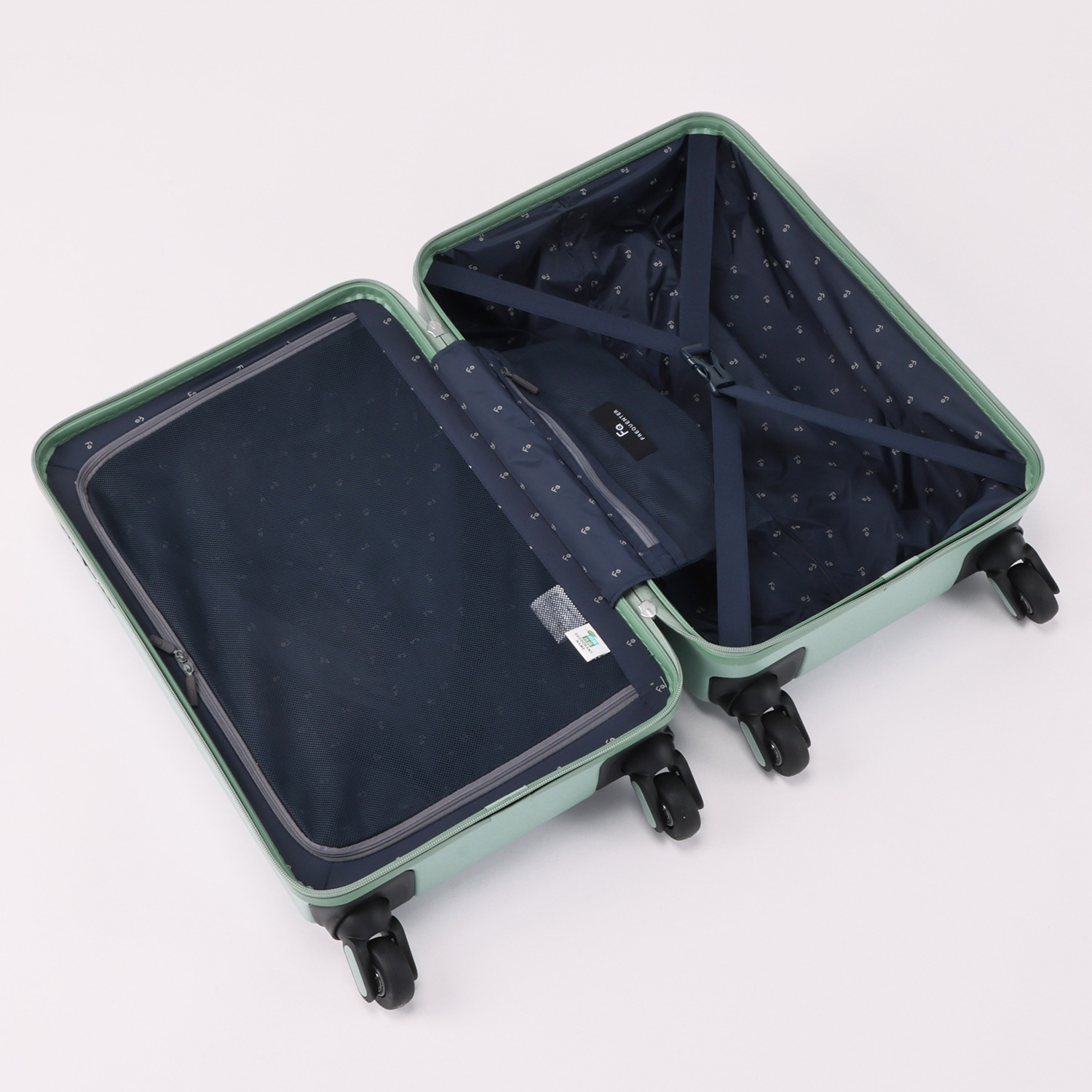 フリクエンター “リエーヴェ” 衝撃緩衝 スーツケース４８ｃｍ 旅行ポーチ７点セット ＜機内持ち込み可＞