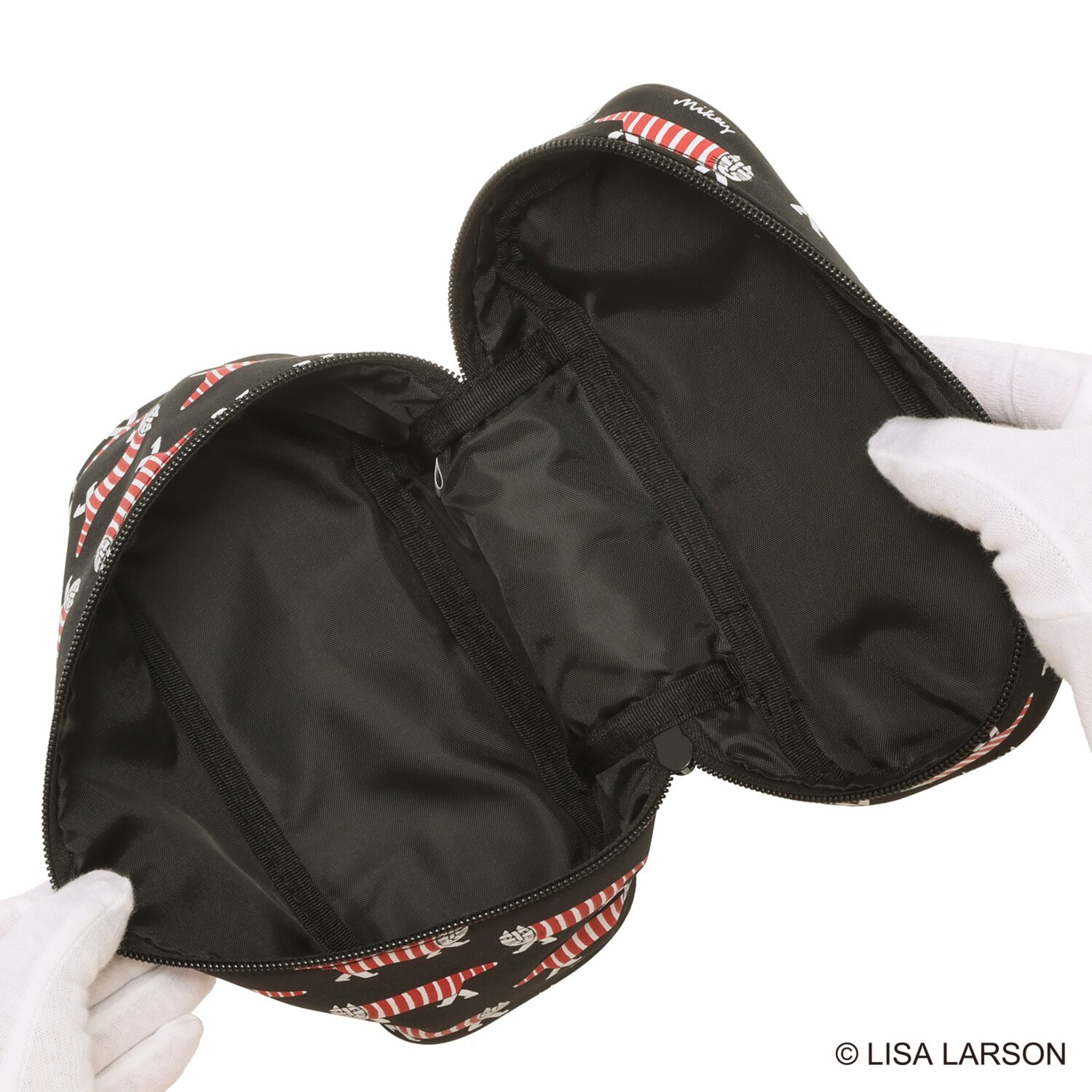 ハピタス× リサ・ラーソン マイキー総柄デザイン お出かけクリアバッグ＆ ポーチ３点セット