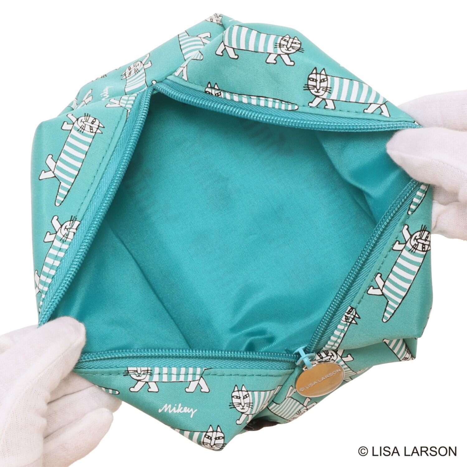 ハピタス× リサ・ラーソン マイキー総柄デザイン お出かけクリアバッグ＆ ポーチ３点セット