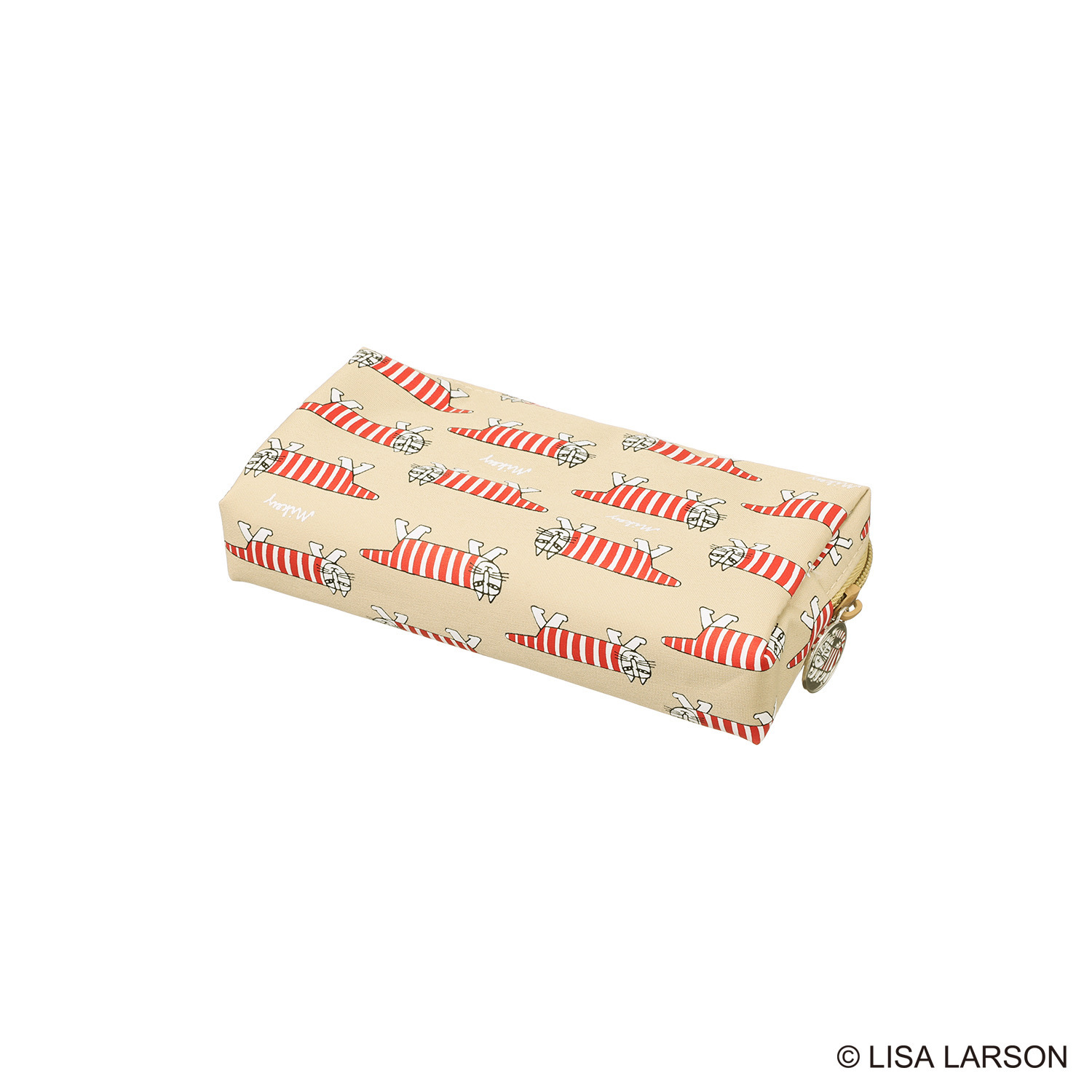 ハピタス× リサ・ラーソン マイキー総柄デザイン お出かけクリアバッグ＆ ポーチ３点セット