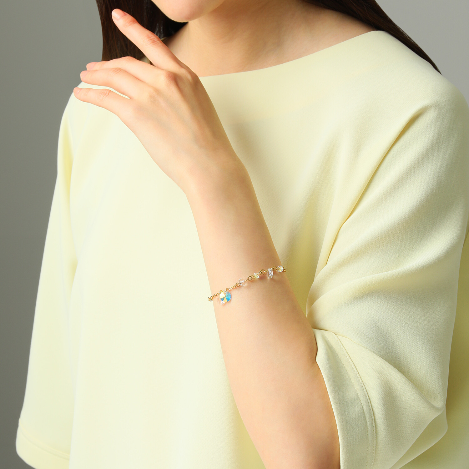 キラキラギフト バイ　アビステ クリスタルガラス キラキラ ブレスレット