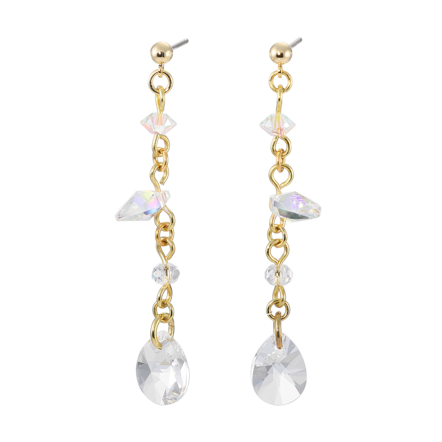 キラキラギフト バイ　アビステ クリスタルガラス キラキラスウィング イヤリング／ピアス