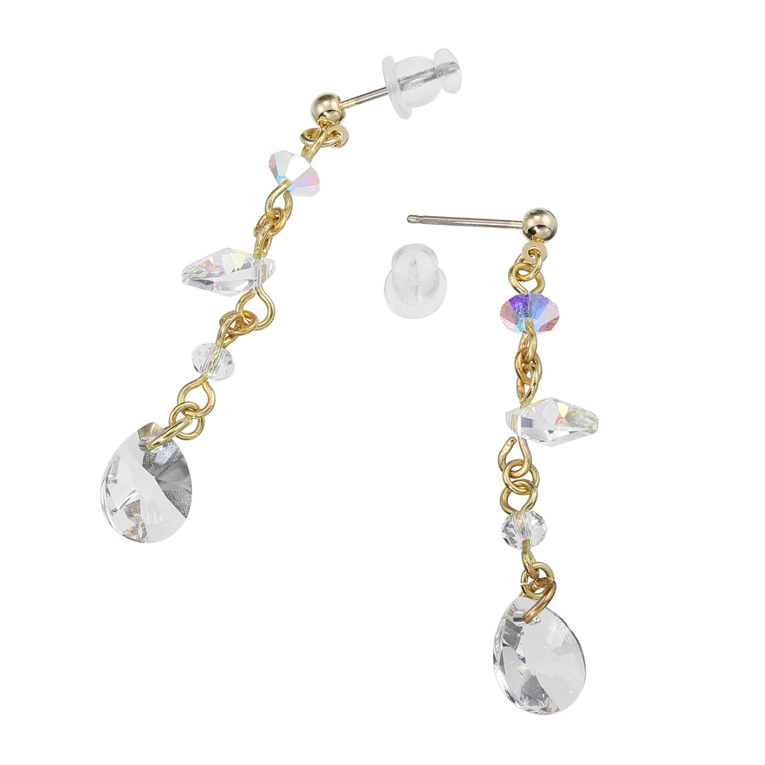 キラキラギフト バイ　アビステ クリスタルガラス キラキラスウィング イヤリング／ピアス