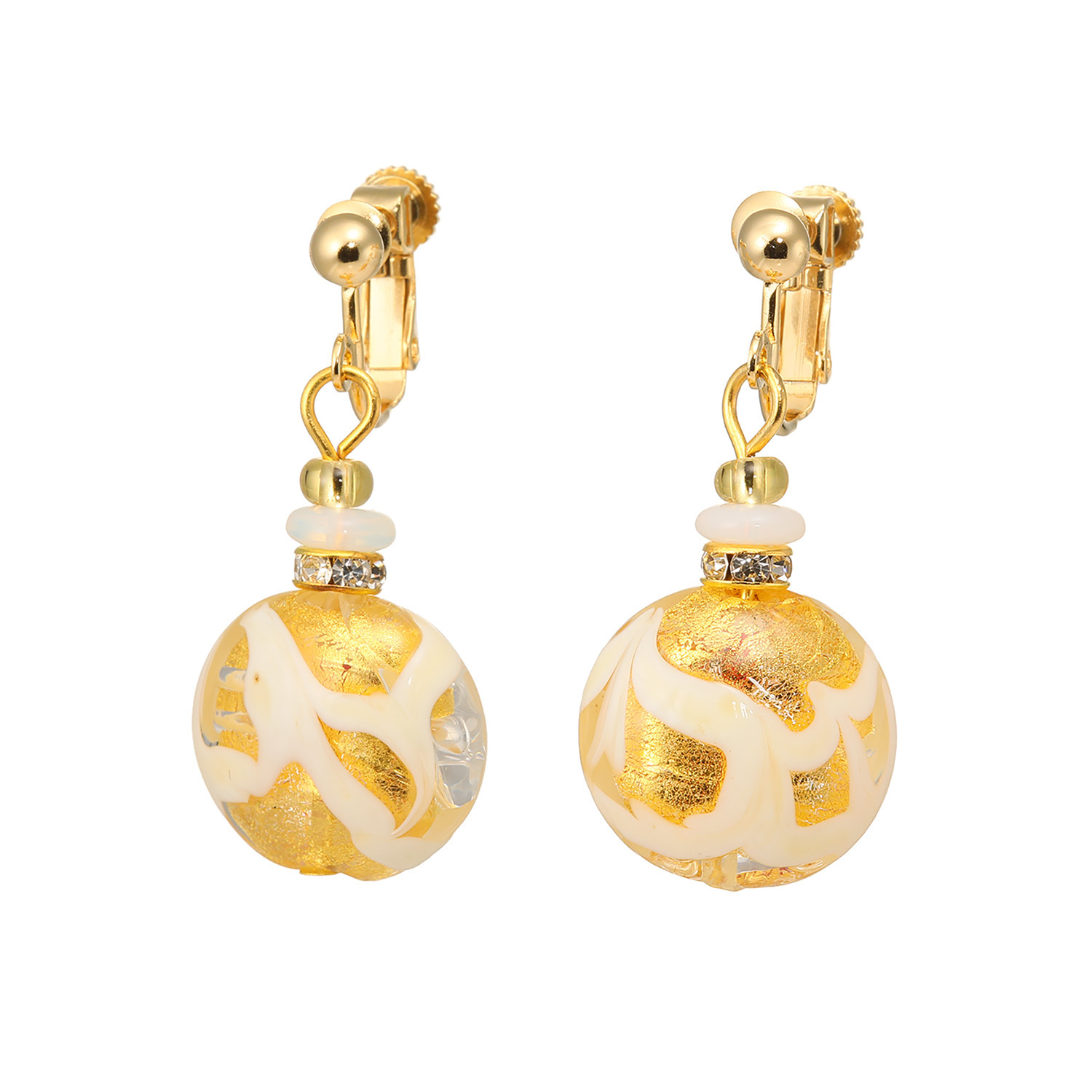 ラグーナ ベネチアンガラス ソンメルソ＆ヴェッテ イヤリング／ピアス