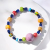 ラグーナ ベネチアンガラス マルチカラー イラスティック ブレスレット