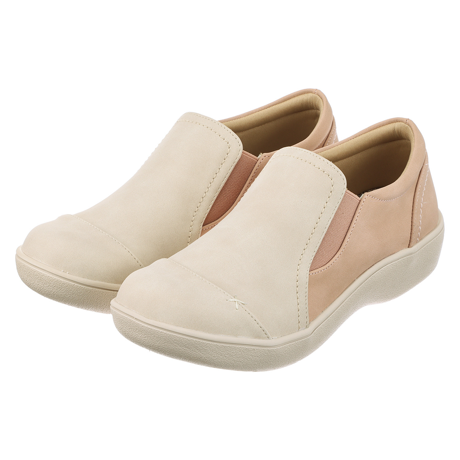 モズ 程良い厚底 超軽量 スリッポンシューズ