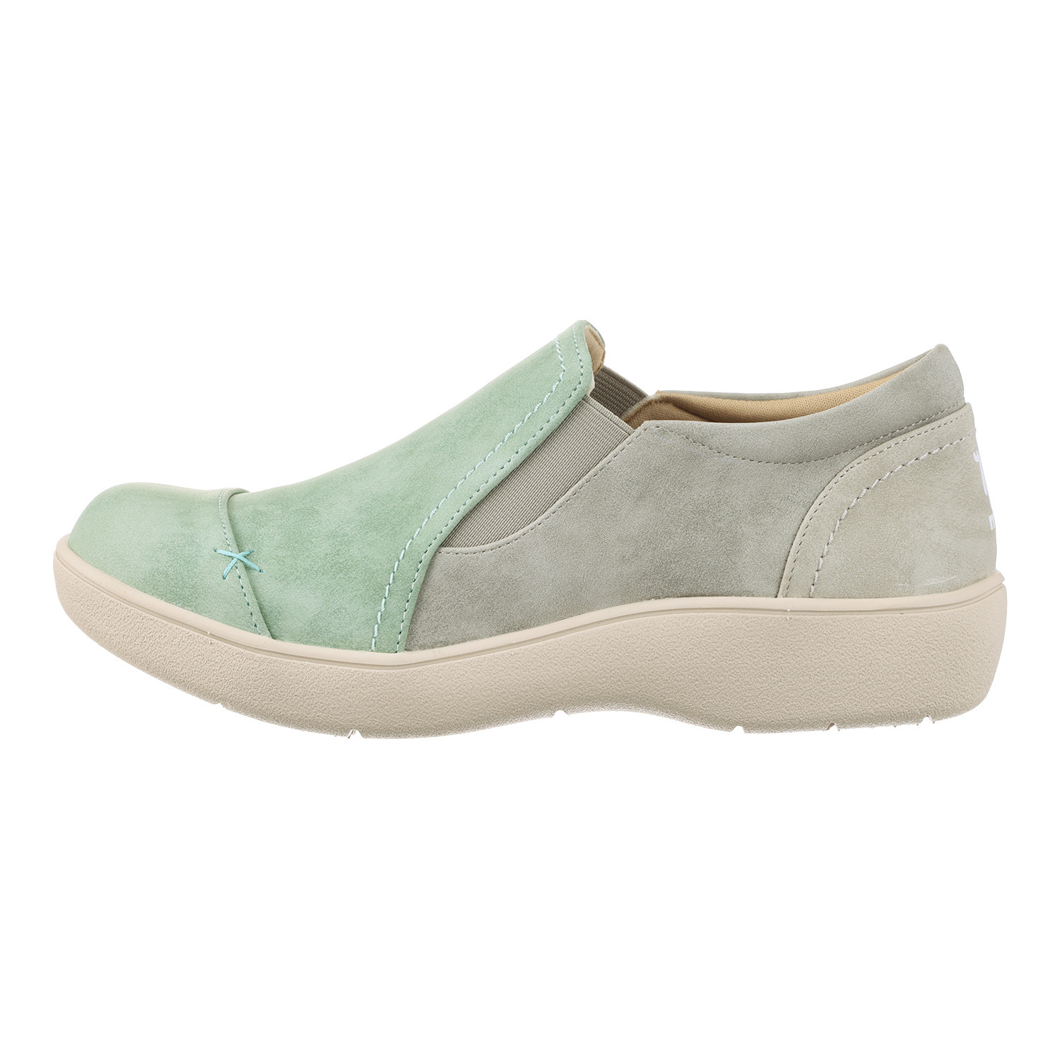 モズ 程良い厚底 超軽量 スリッポンシューズ