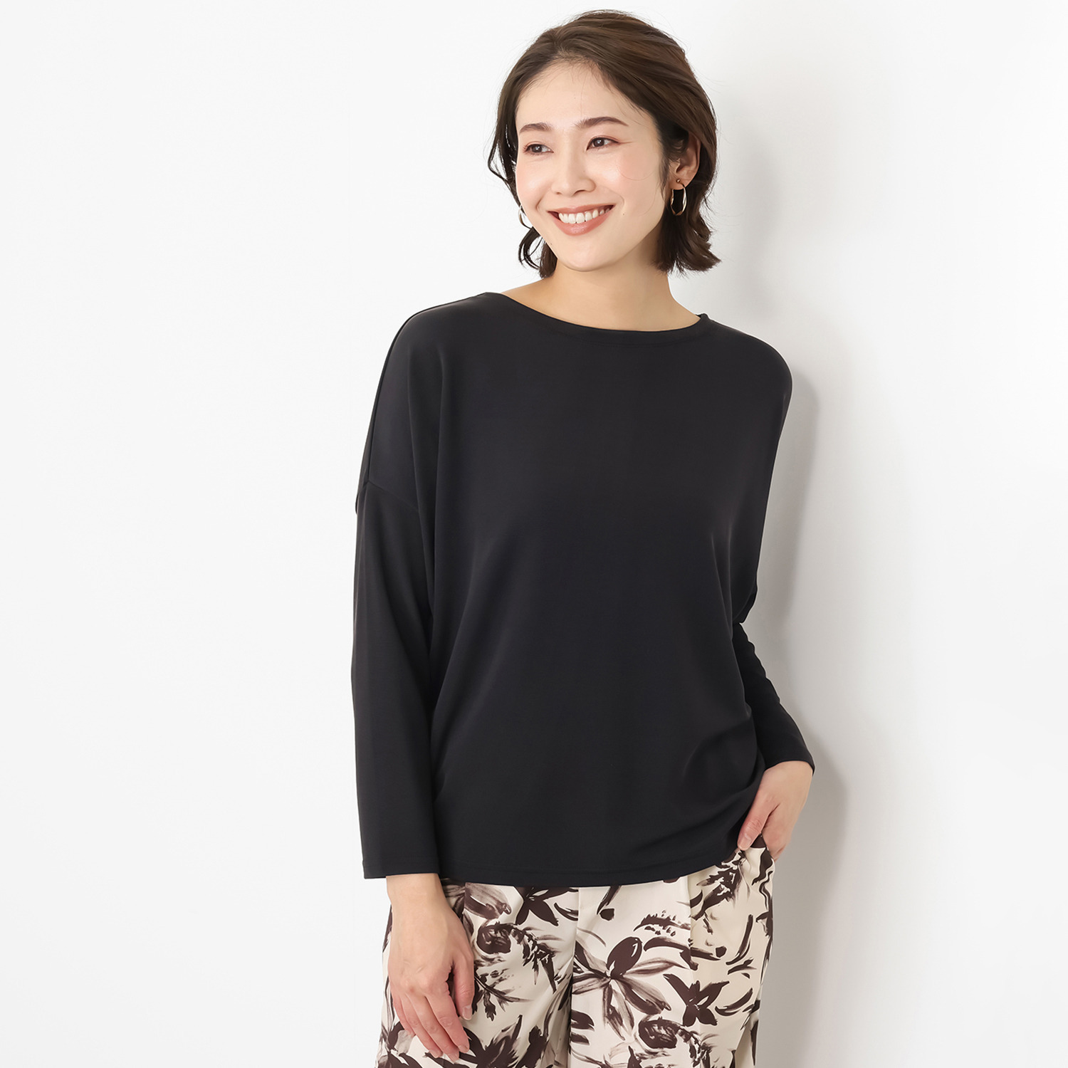 ココンライフ　ドゥ ＵＶカット・吸放湿 キュプラ混 ダンボールニット ラウンドネックＴシャツ