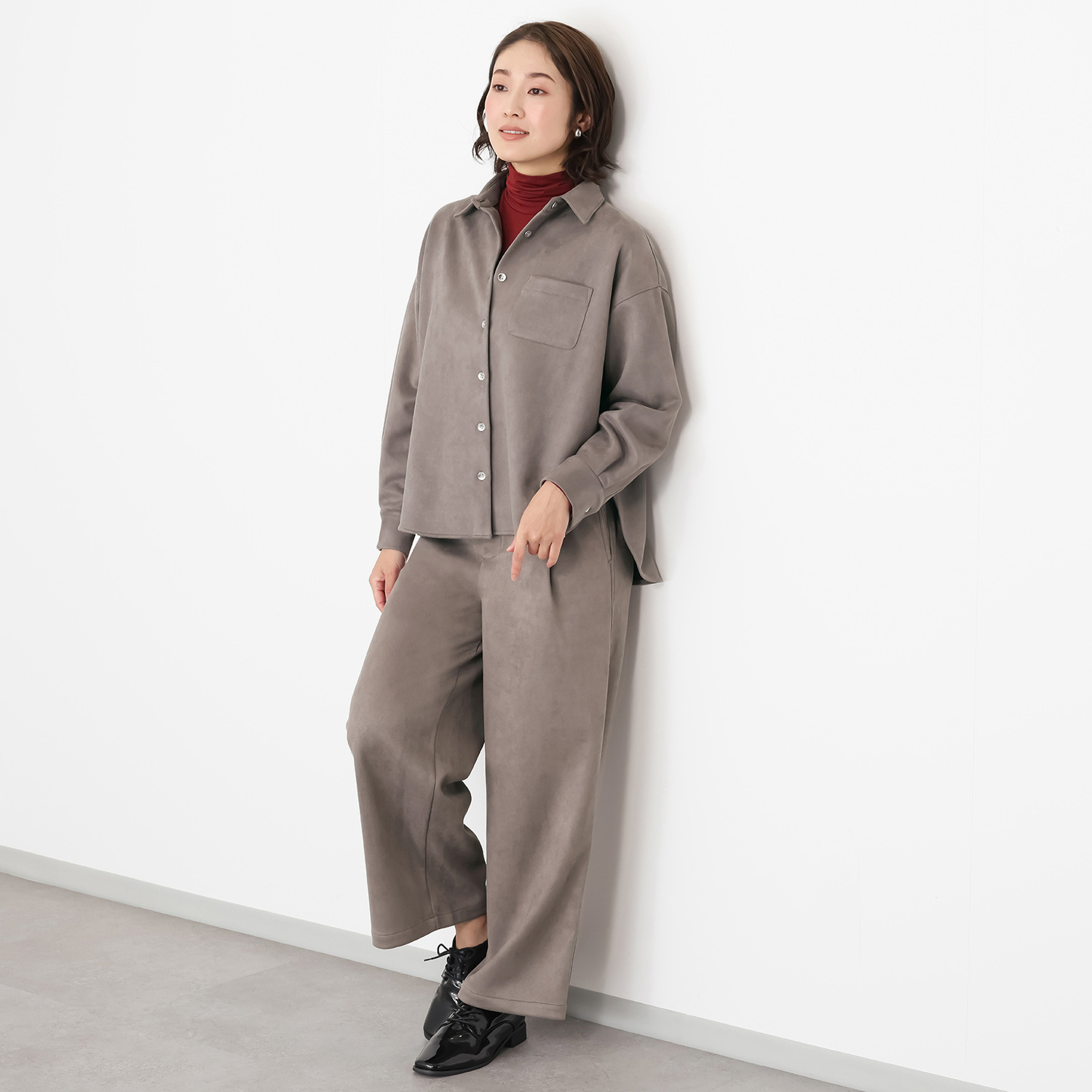 チーロ スエードタッチ シャツジャケット