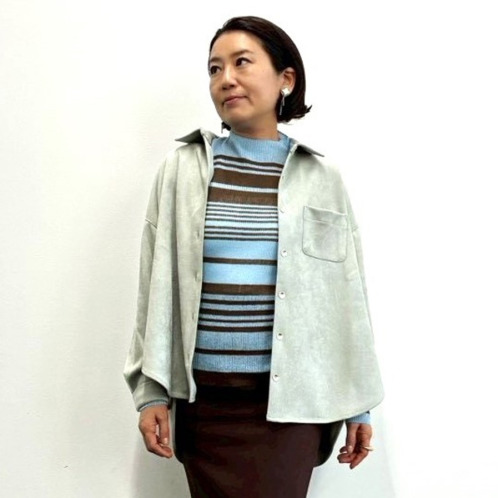 チーロ スエードタッチ シャツジャケット