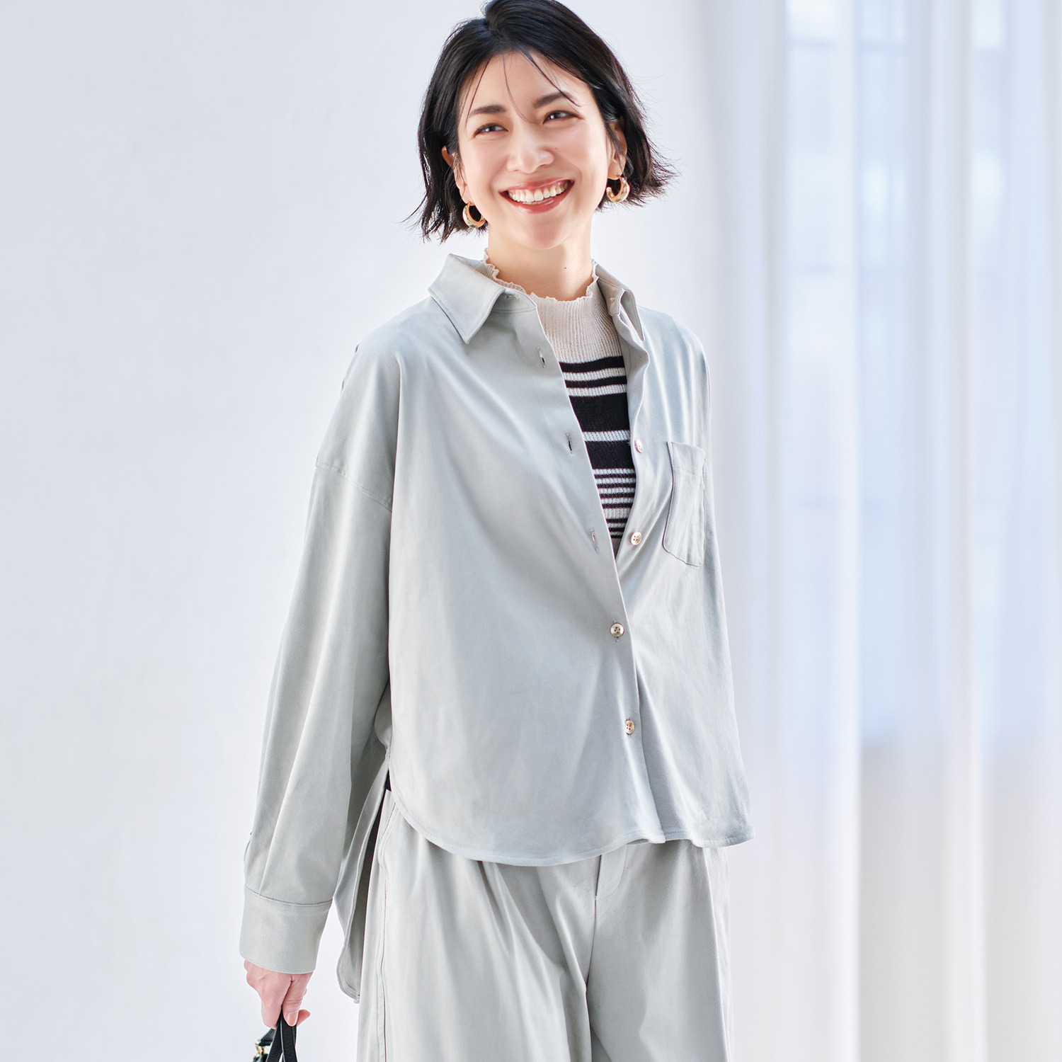 チーロ スエードタッチ シャツジャケット