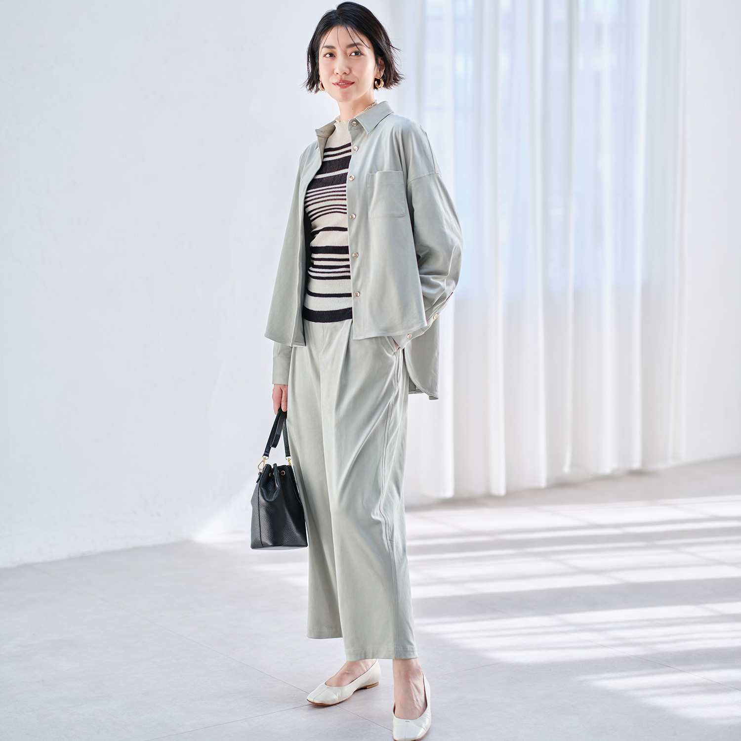 チーロ スエードタッチ シャツジャケット