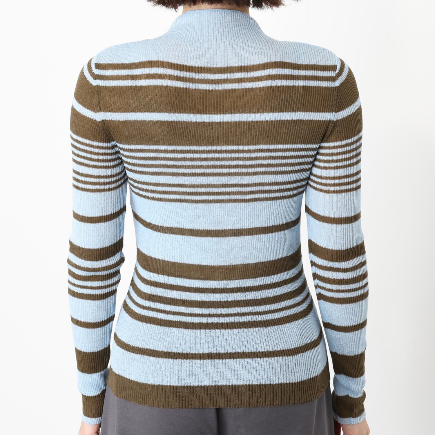 チーロ コットン混 シアーリブニット プルオーバー