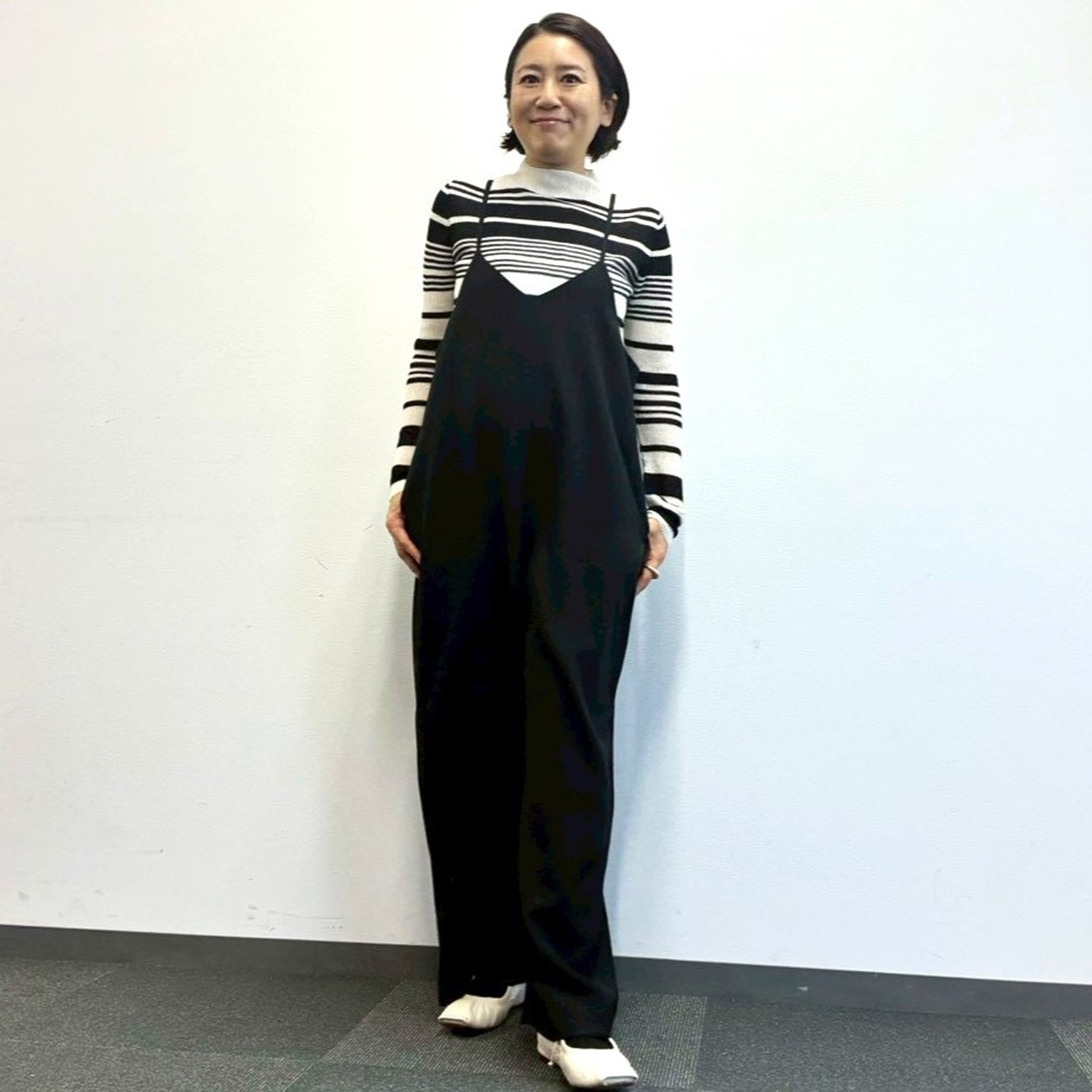 チーロ コットン混 シアーリブニット プルオーバー