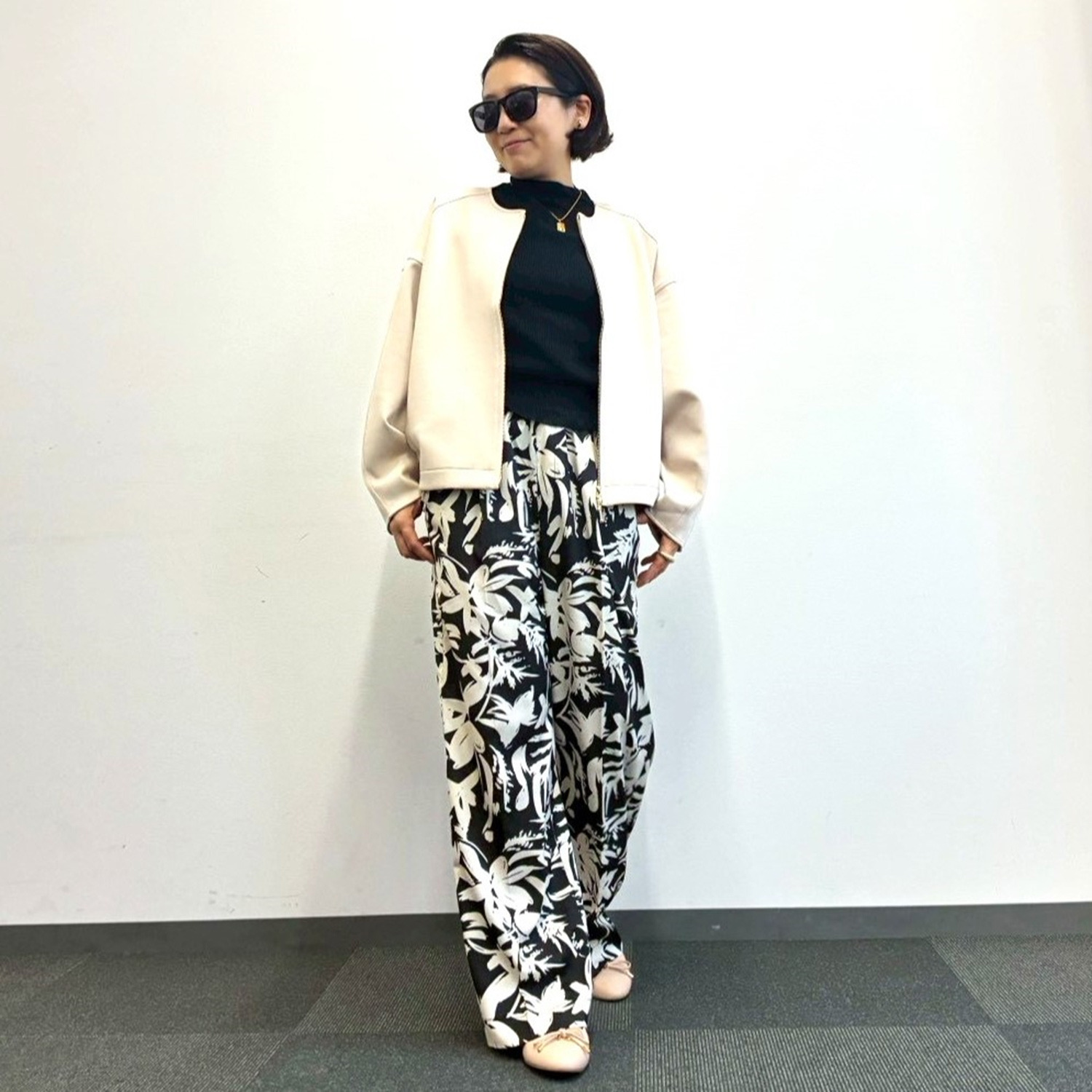 チーロ コットン混 シアーリブニット プルオーバー