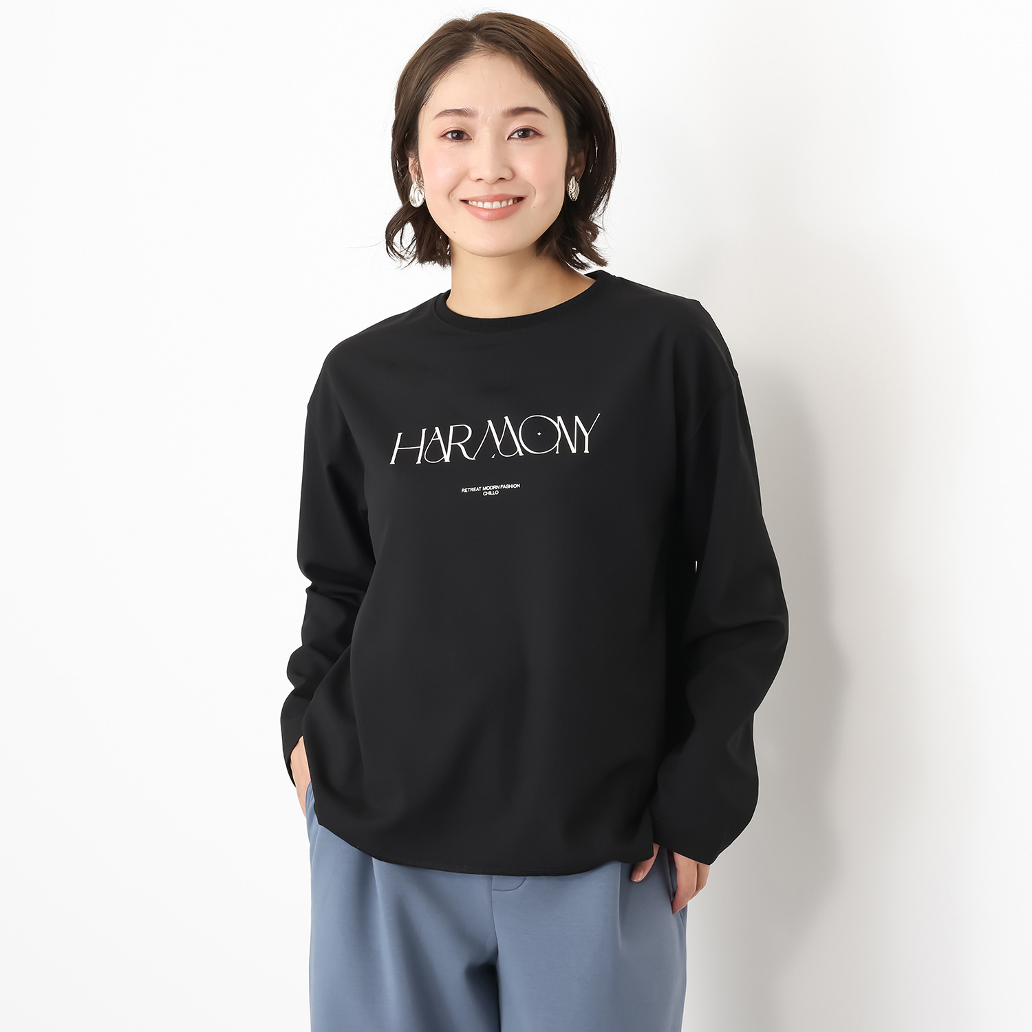 チーロ 大人のロゴＴ チュニックブラウス