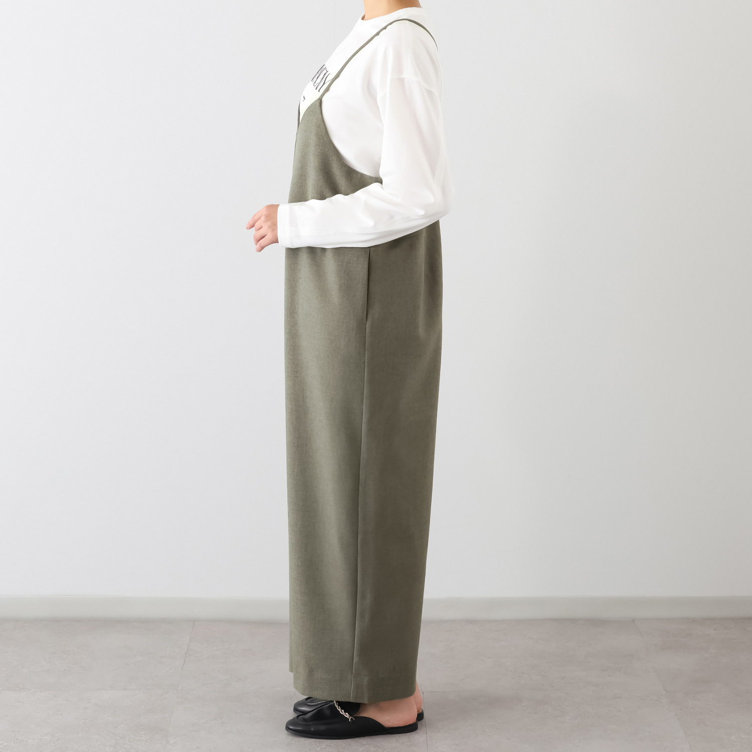 チーロ リネンライク イージーサロペット