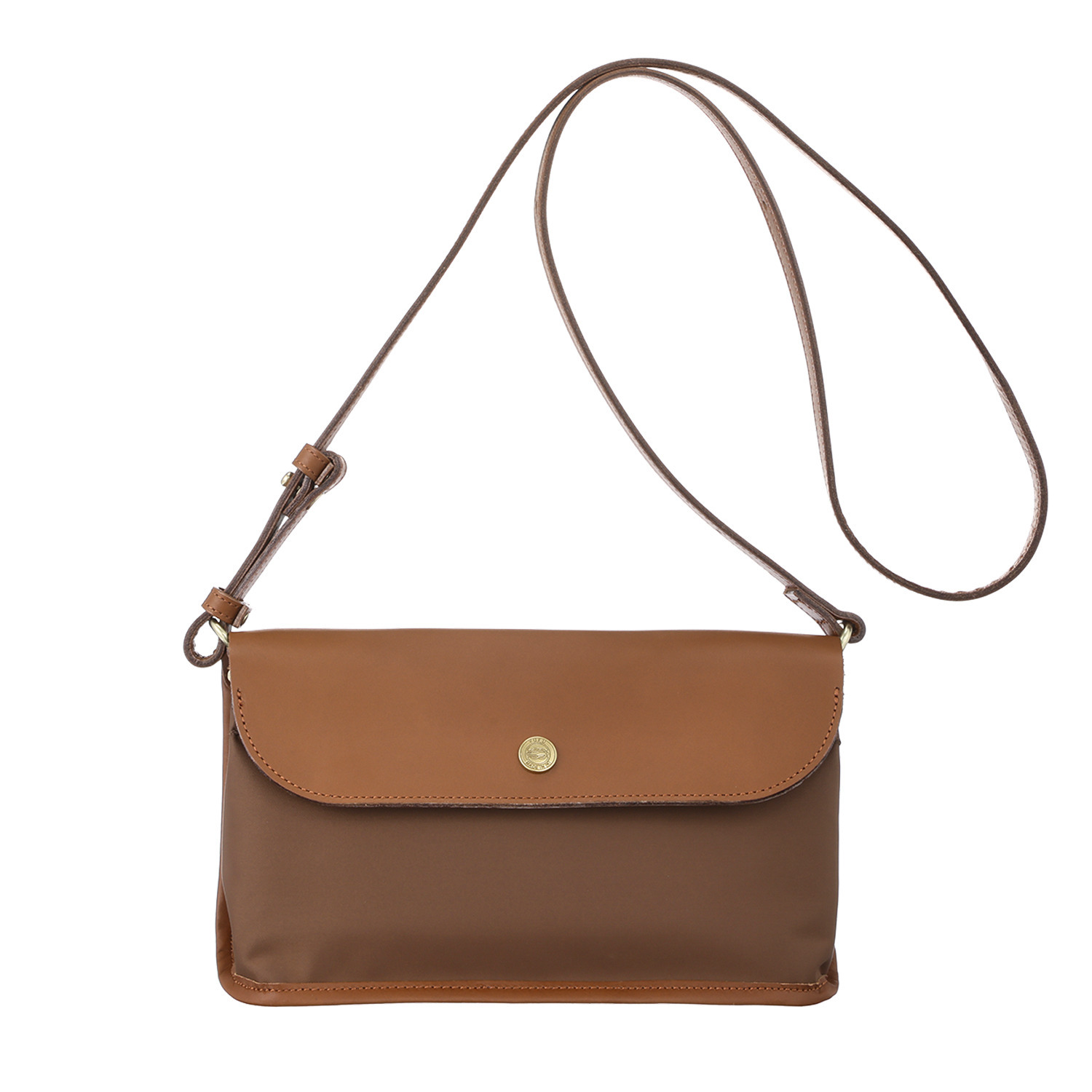 ユフ メイドイン壱岐 ナイロン×ステアレザー コンビショルダーバッグ