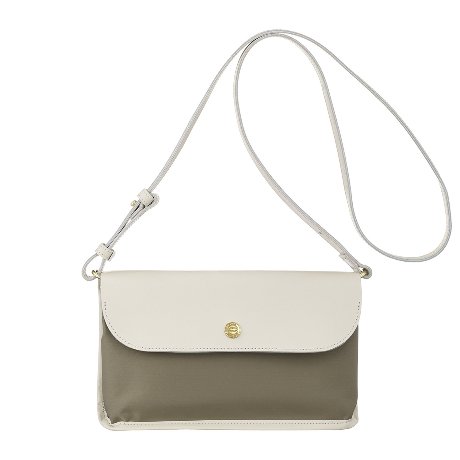 ユフ メイドイン壱岐 ナイロン×ステアレザー コンビショルダーバッグ