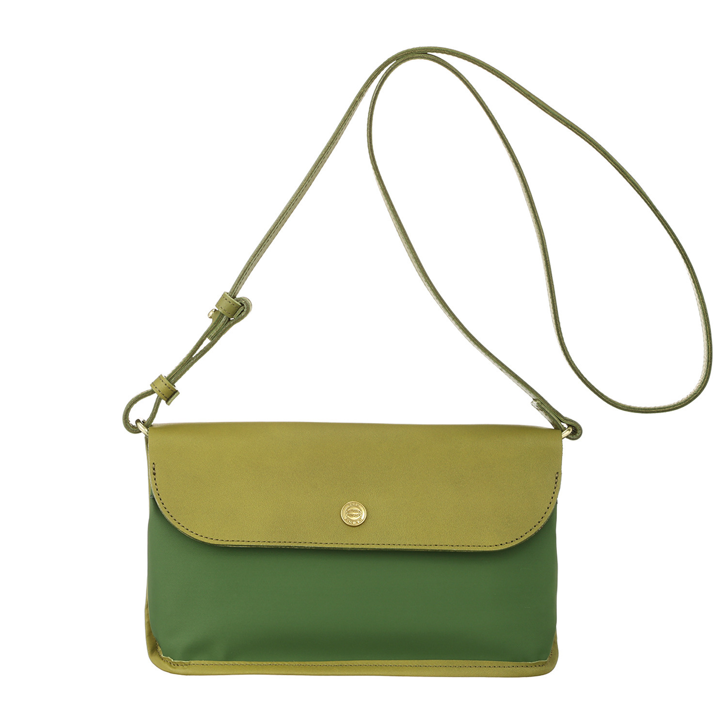 ユフ メイドイン壱岐 ナイロン×ステアレザー コンビショルダーバッグ