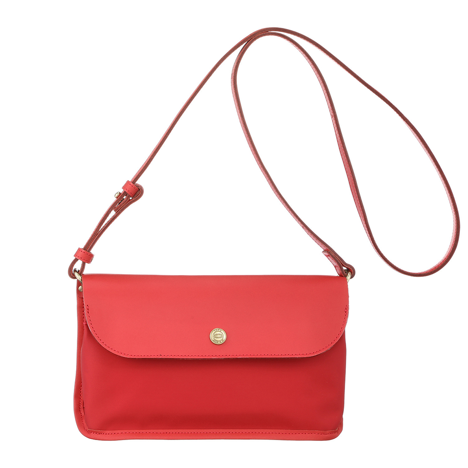 ユフ メイドイン壱岐 ナイロン×ステアレザー コンビショルダーバッグ