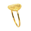 ピュアイズム 純金 アンティーク調 コインモティーフ リング