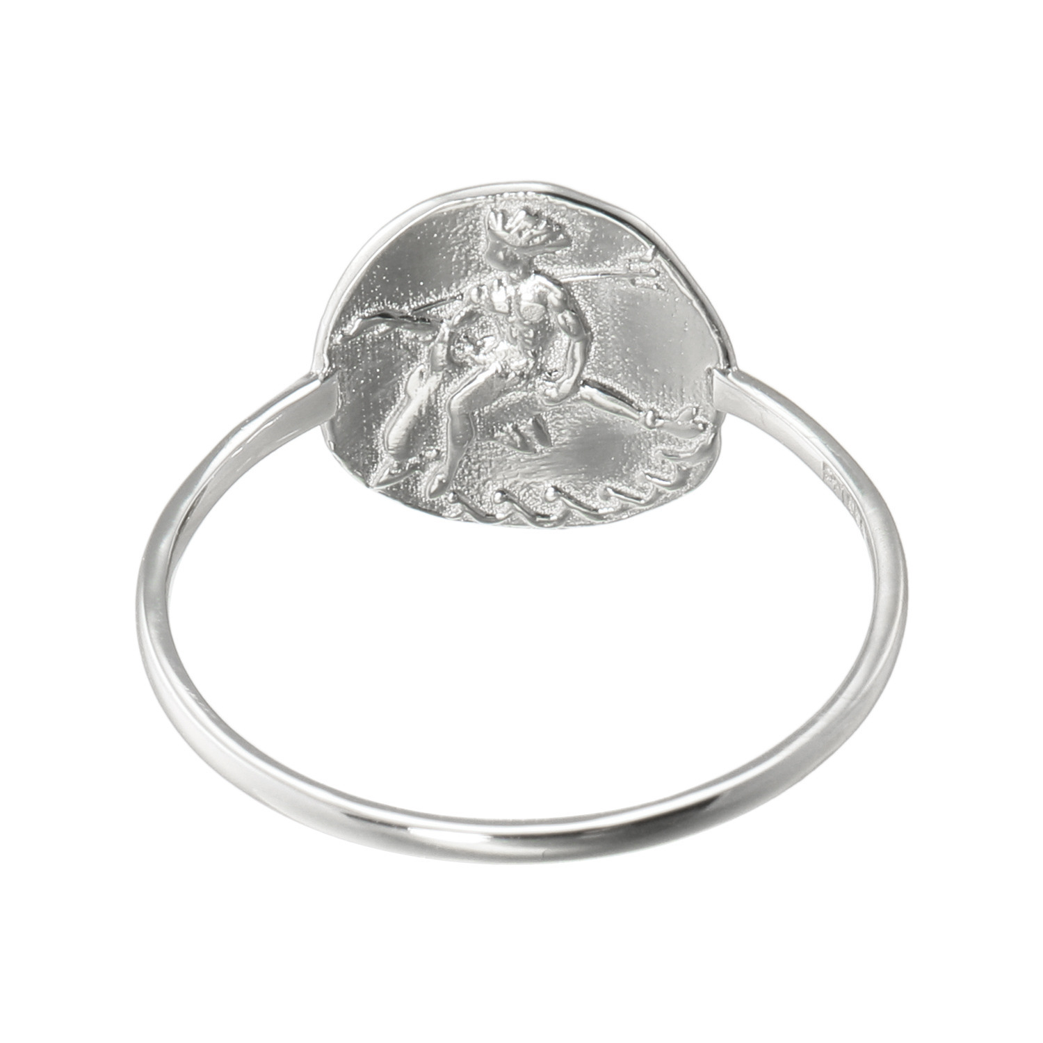 ピュアイズム 純プラチナ アンティーク調 コインモティーフ リング