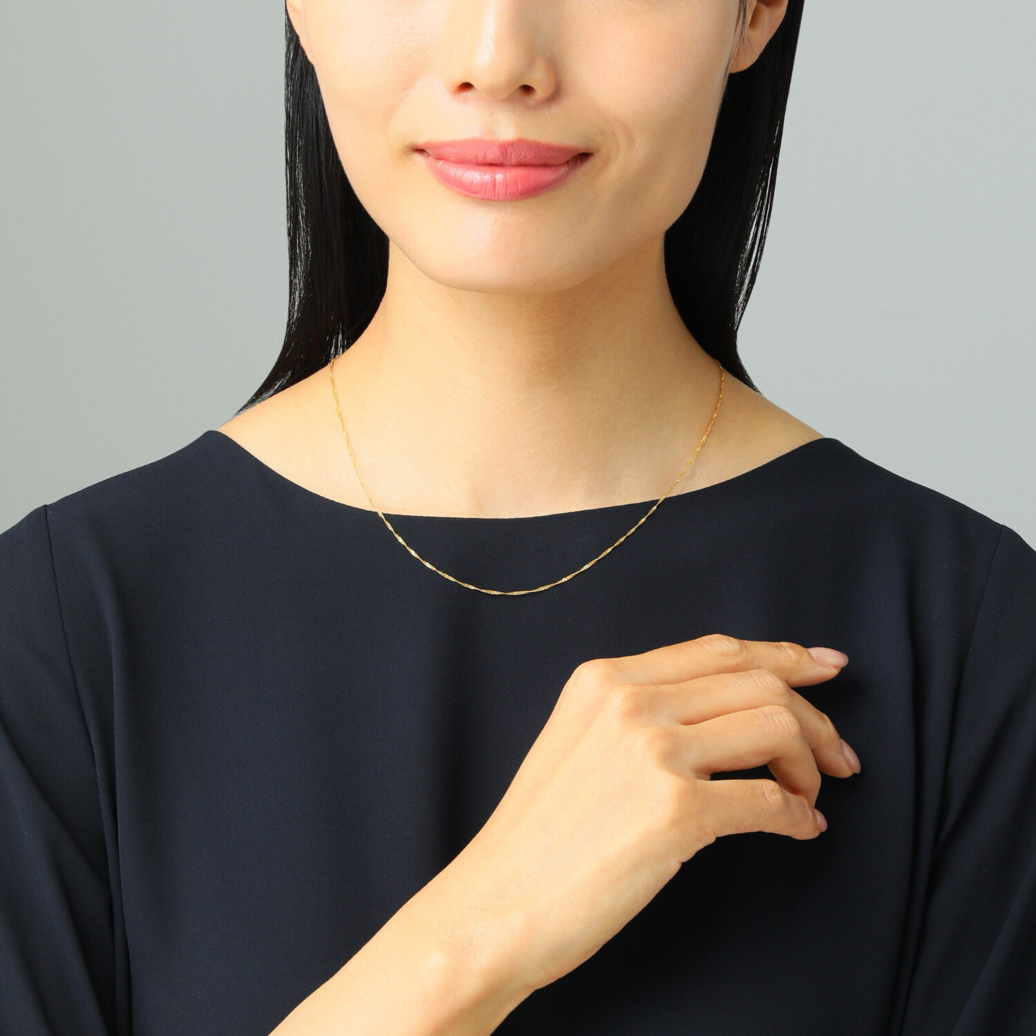 ピュアイズム 純金 スクリューチェーン ネックレス