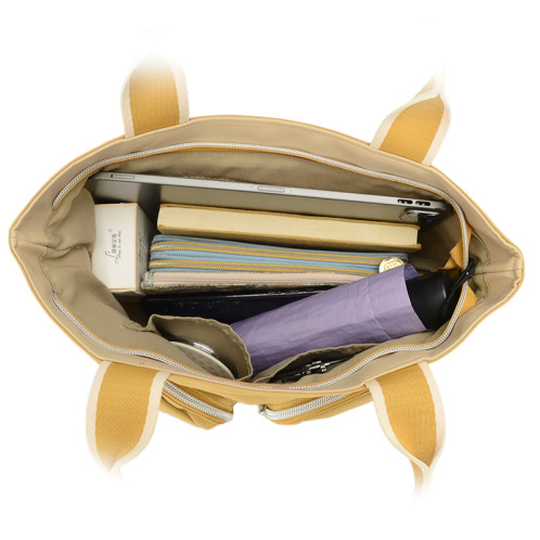 ラルジュ ポケットいっぱい テープハンドル トートバッグ