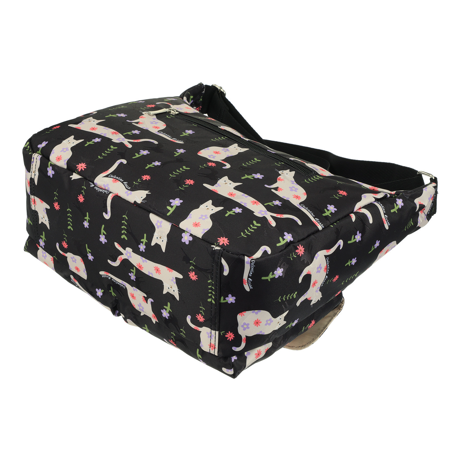 ラルジュ キャットフラワー フロントかぶせポケット ショルダーバッグ