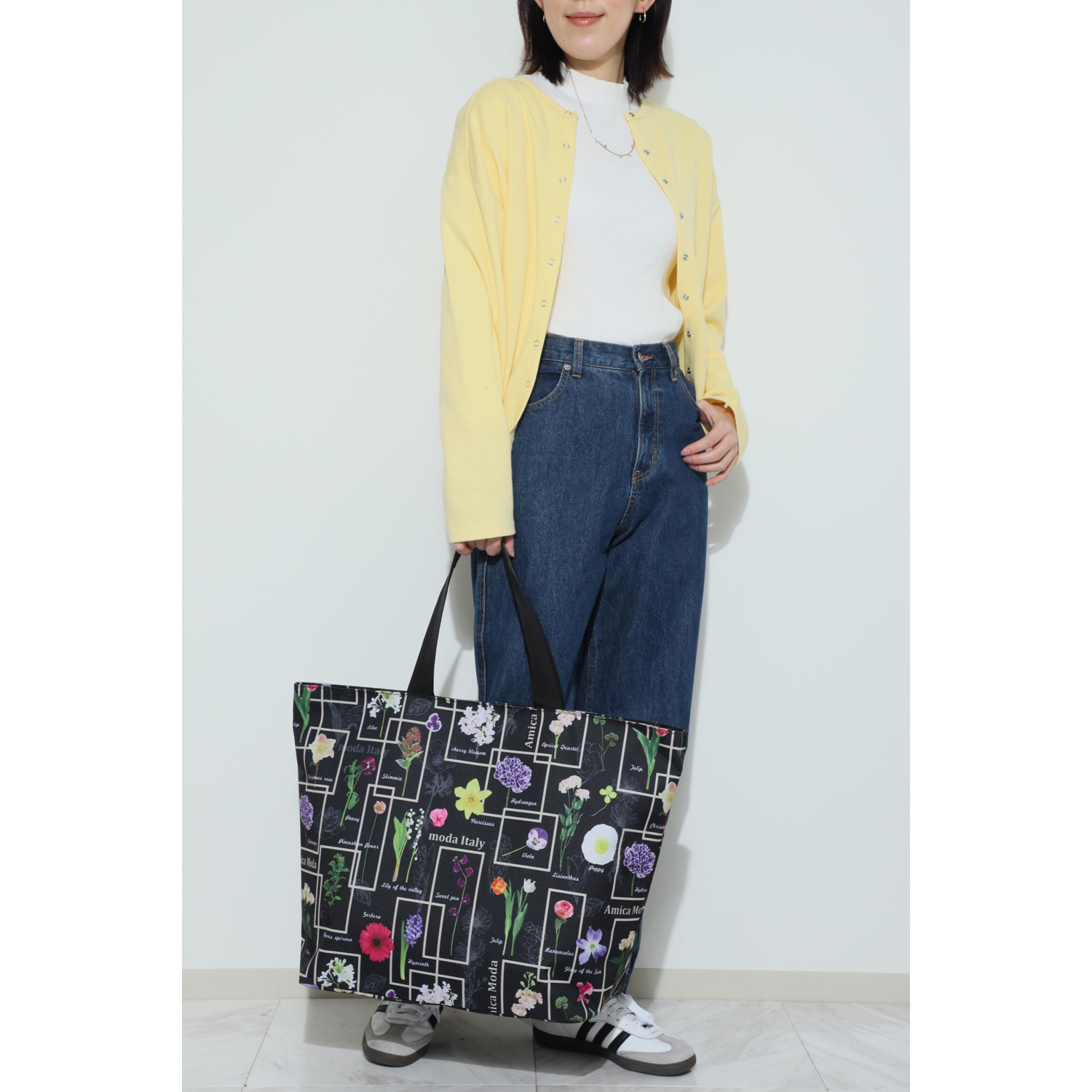 ラルジュ フラワー ビッグトートバッグ