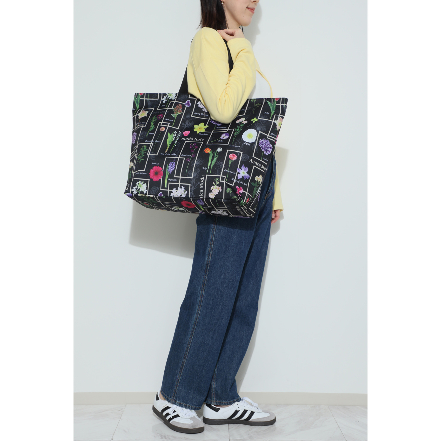 ラルジュ フラワー ビッグトートバッグ