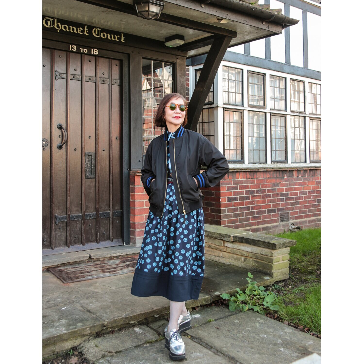 エムジェイアール　バイ マチコ　ジント　ロンドン 配色アクセントシャツ