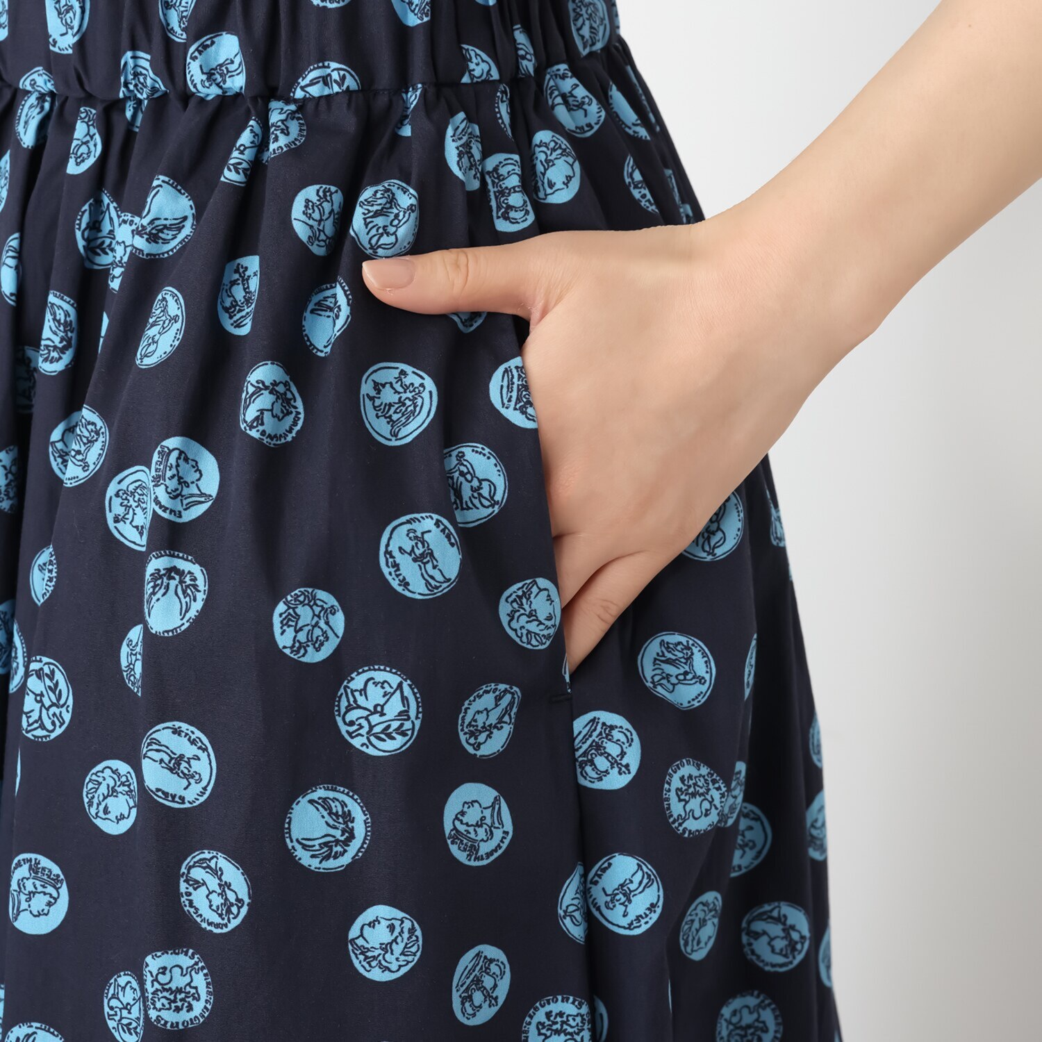 エムジェイアール　バイ マチコ　ジント　ロンドン 配色アクセント バルーンシルエット スカート