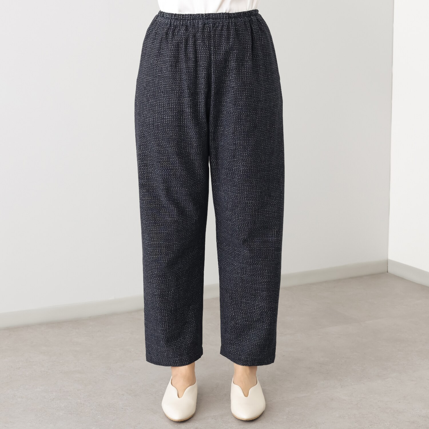 オカモト商店 儀右ヱ門 久留米かすり イージーパンツ