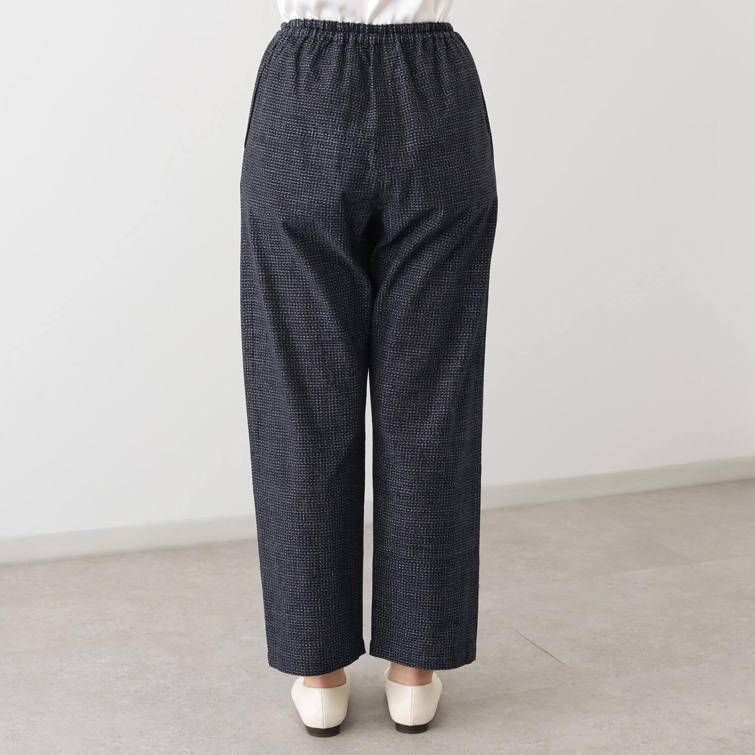 オカモト商店 儀右ヱ門 久留米かすり イージーパンツ