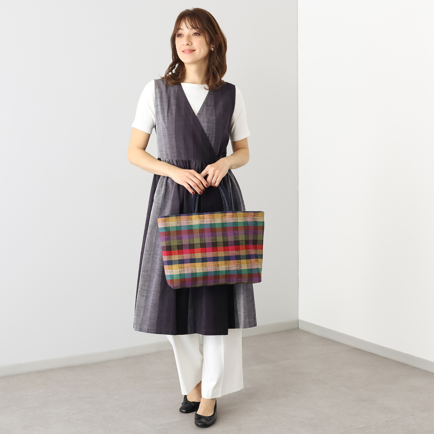 オカモト商店 儀右ヱ門 久留米かすり トートバッグ