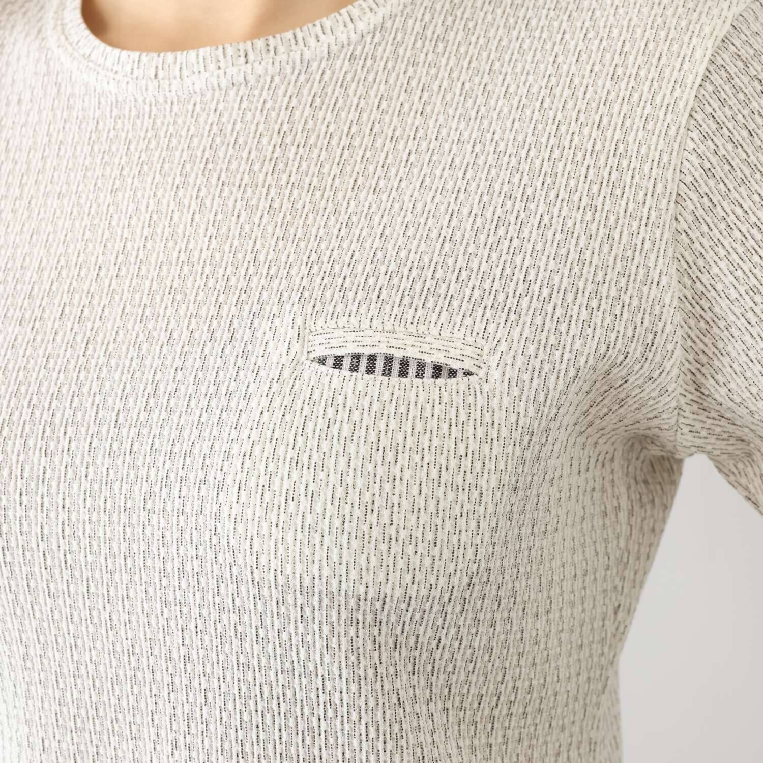 オカモト商店 米粒 ワッフル素材 七分袖カットソー