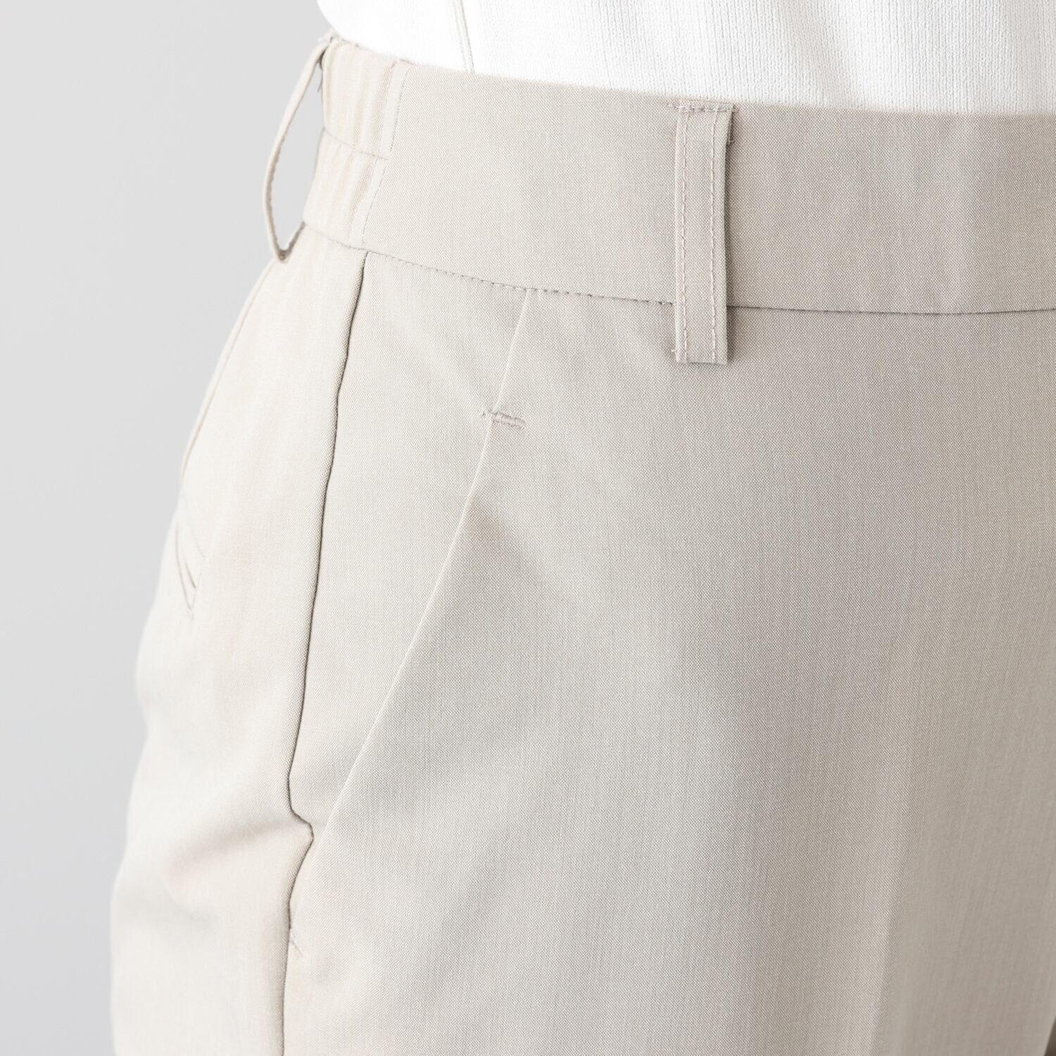 プララパ ウールライク ストレッチ テーパードパンツ