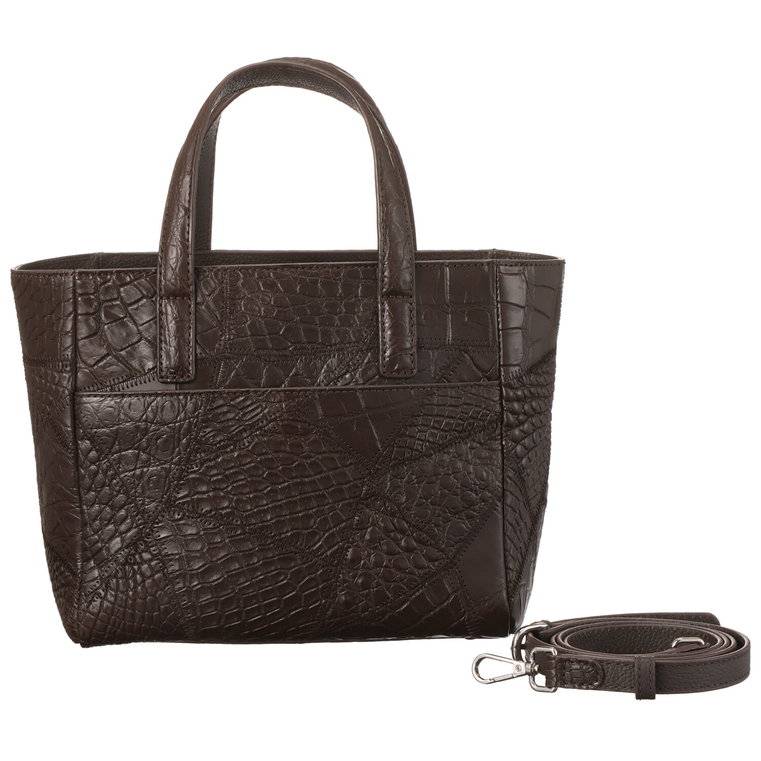 リアマッサ クロコダイル カットワーク ２ウェイバッグ