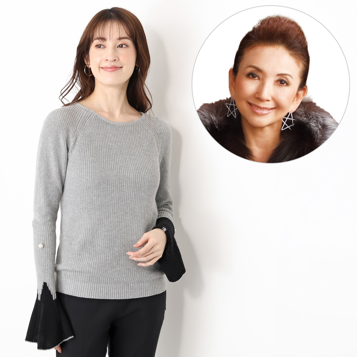 マダムヒロコ カフアレンジ ベルスリーブ プルオーバー