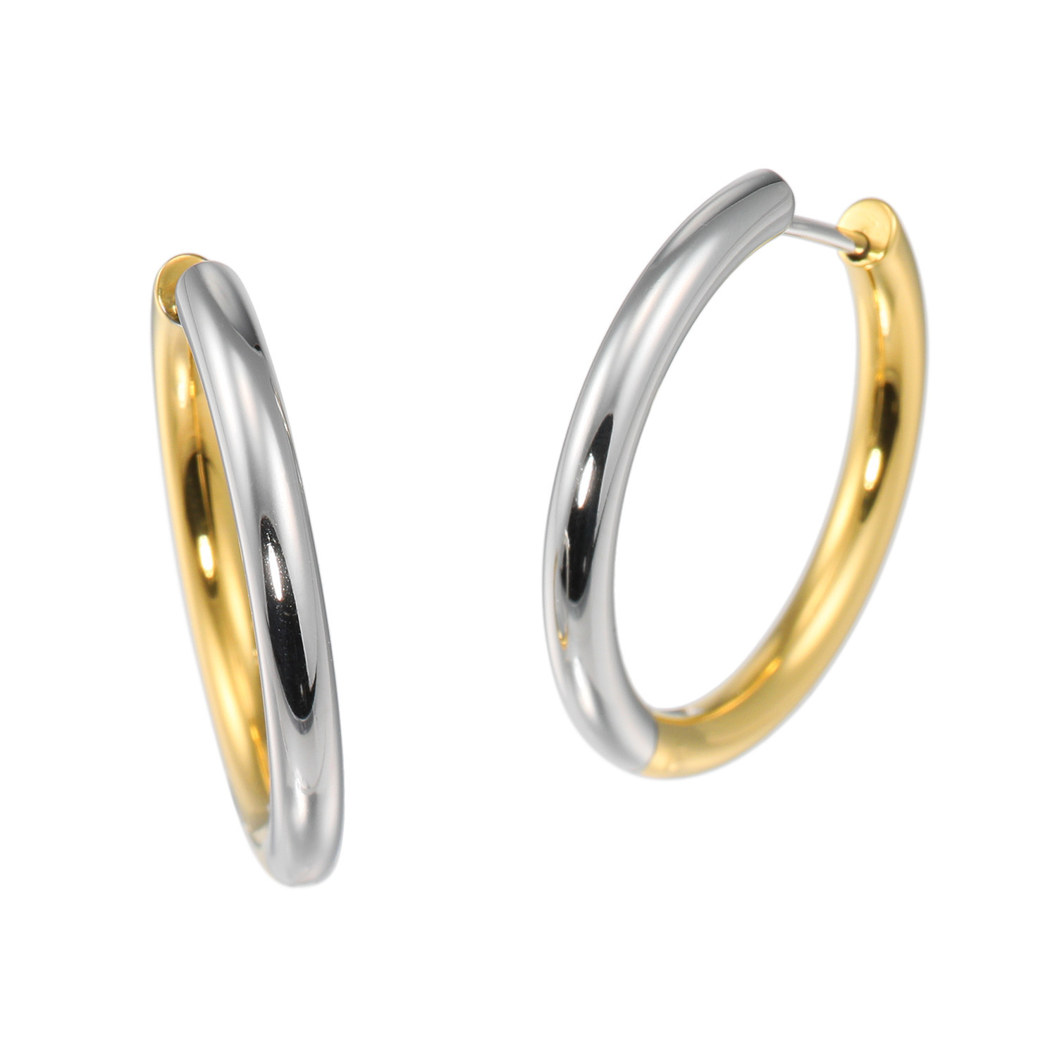 デルークス ステンレス シンプル フープピアス