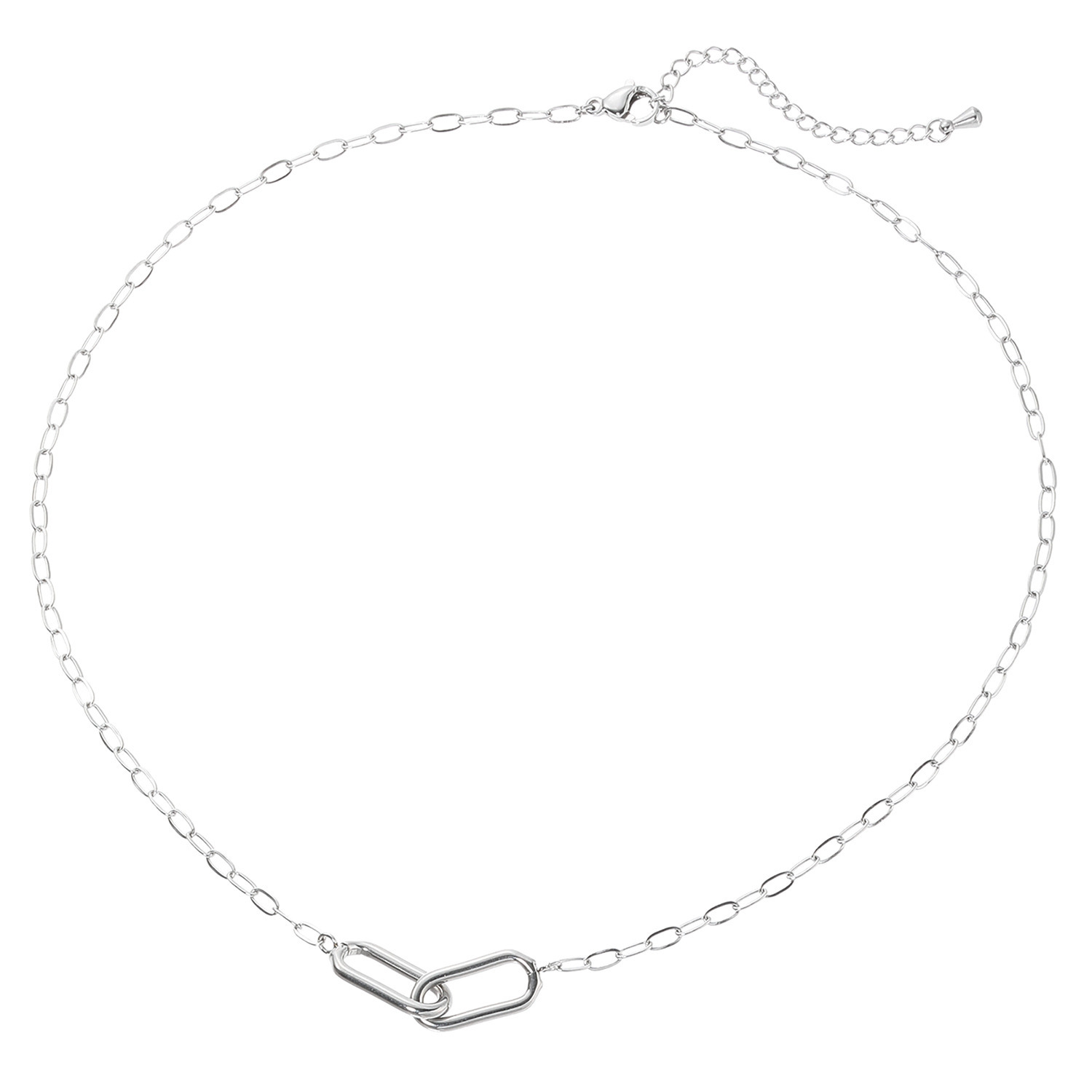 エービーステン ステンレス オーバルリンクチェーン ネックレス＆ ブレスレットセット