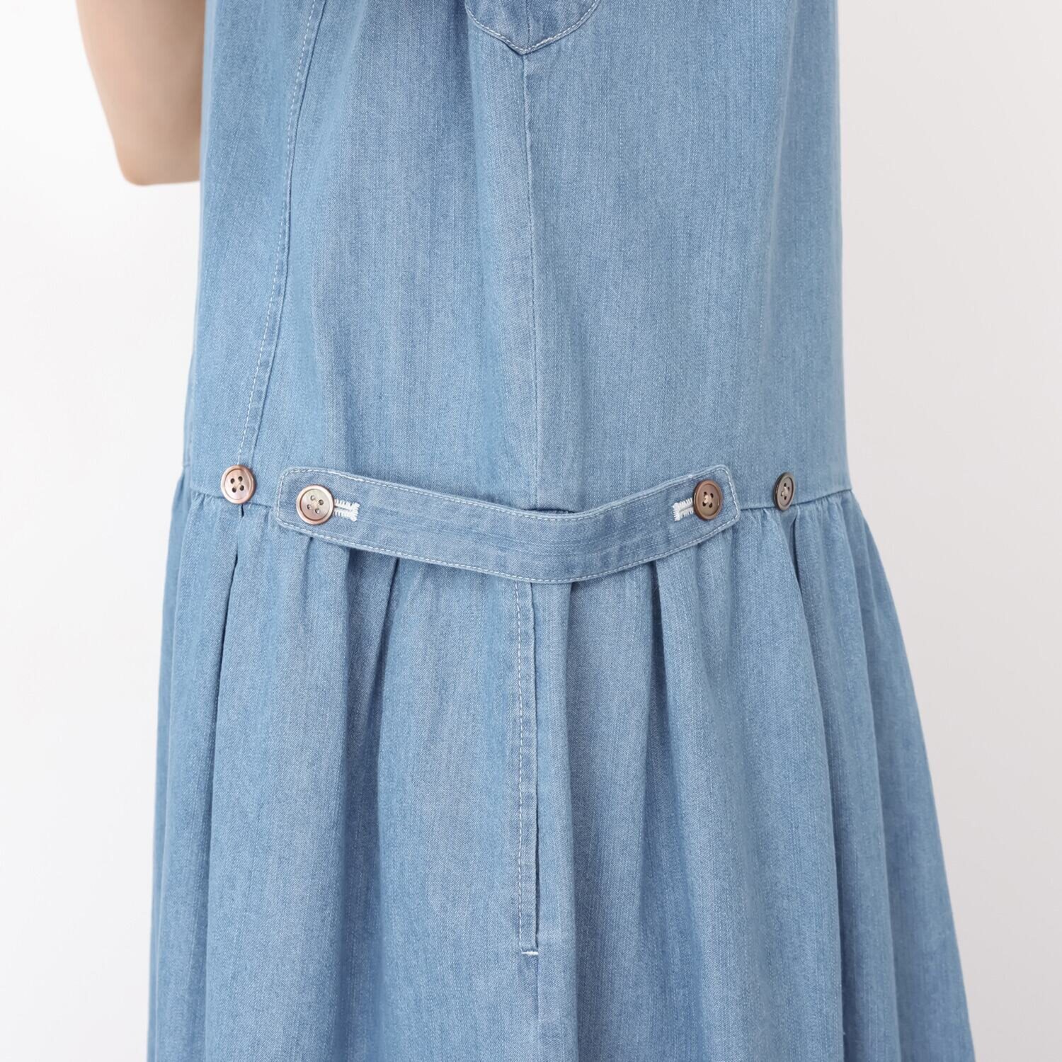 オルテンジア ゆったり美しく 日常もお出かけも映える デニムロングワンピース